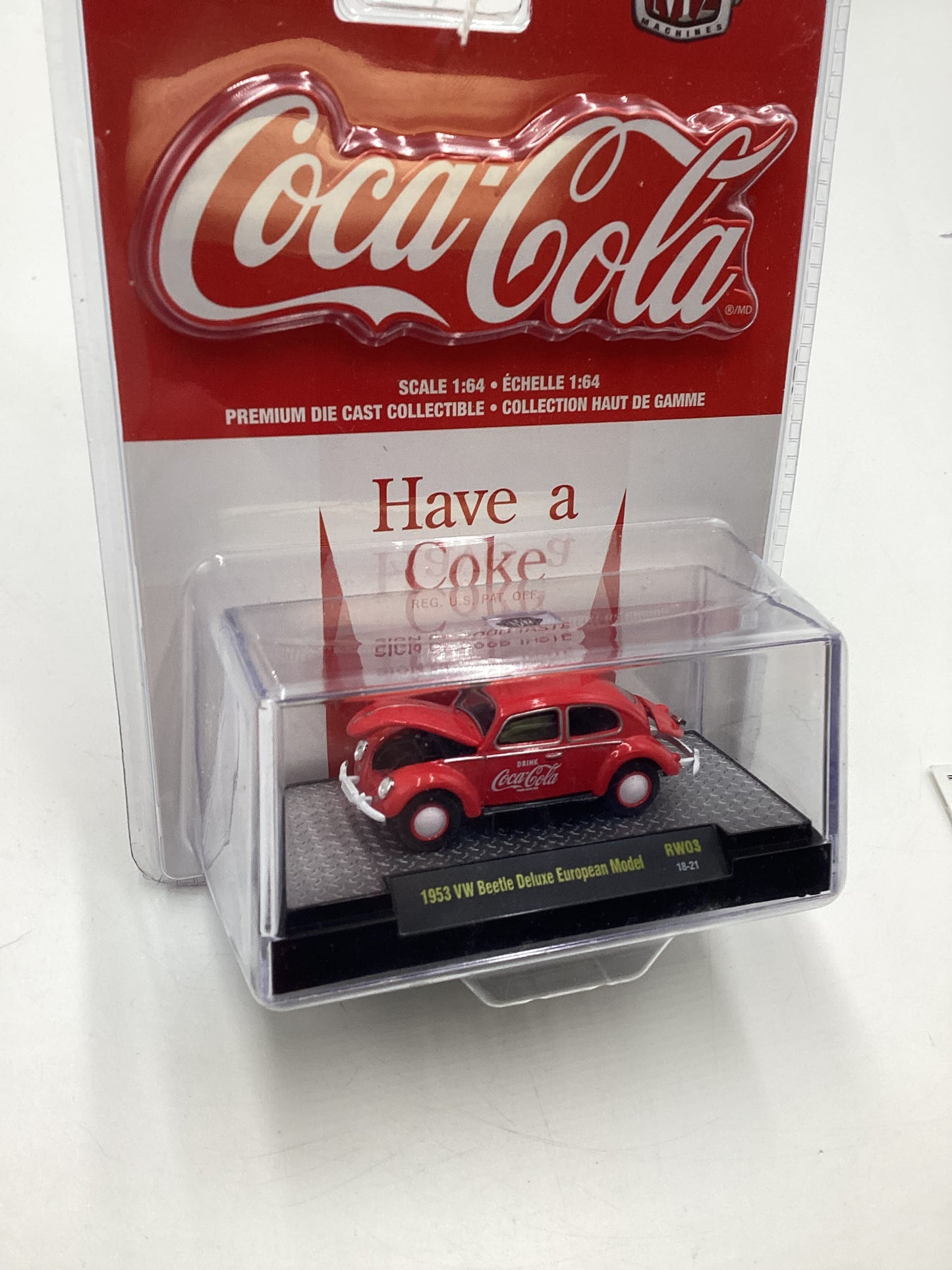 M2 Machines Coca Cola 1953 VW Beetle Deluxe European Model Red RW03 200C