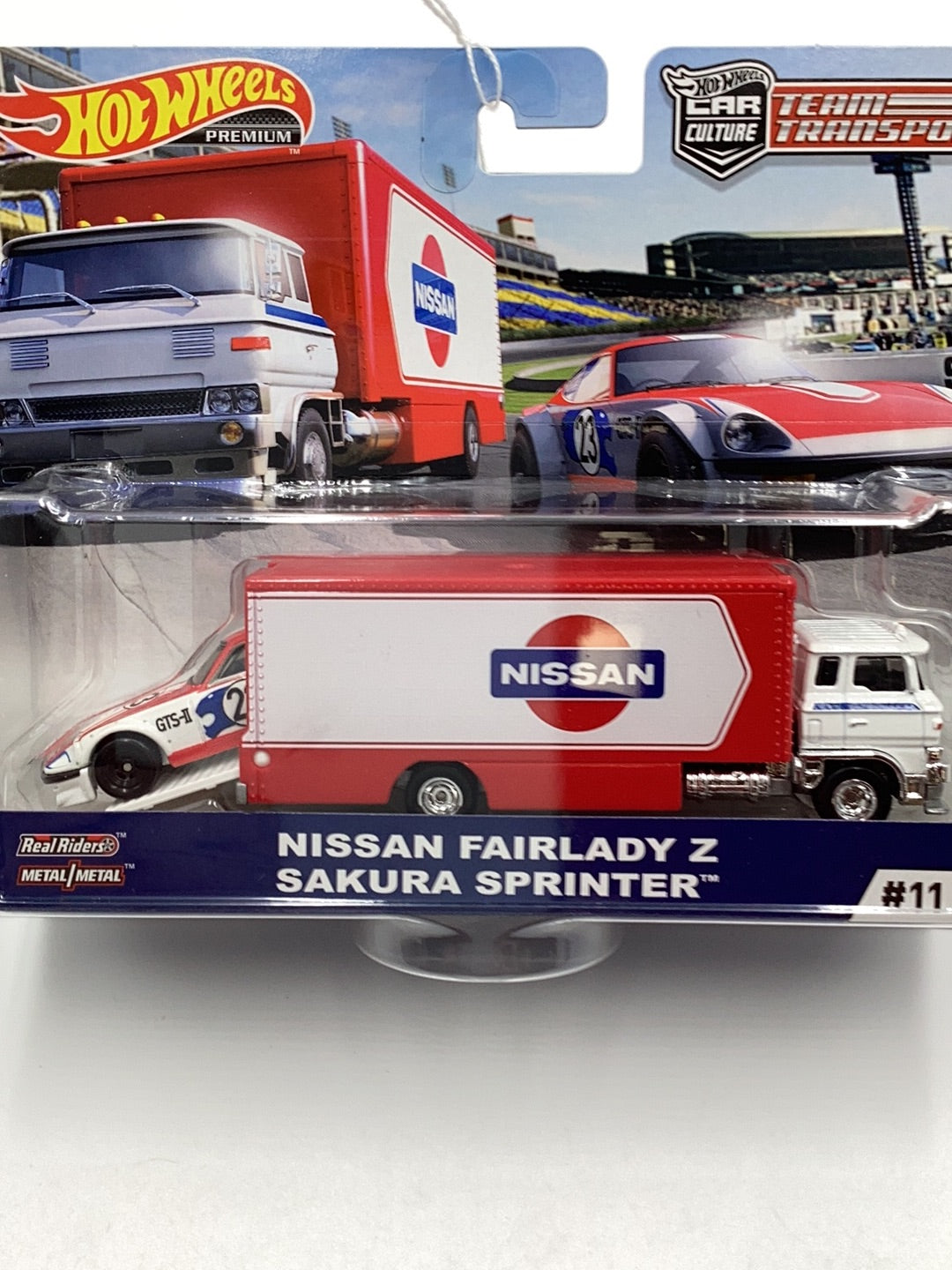Hot wheels car culture team transport #11 Nissan fairLady Z Sakura sprinter 244D