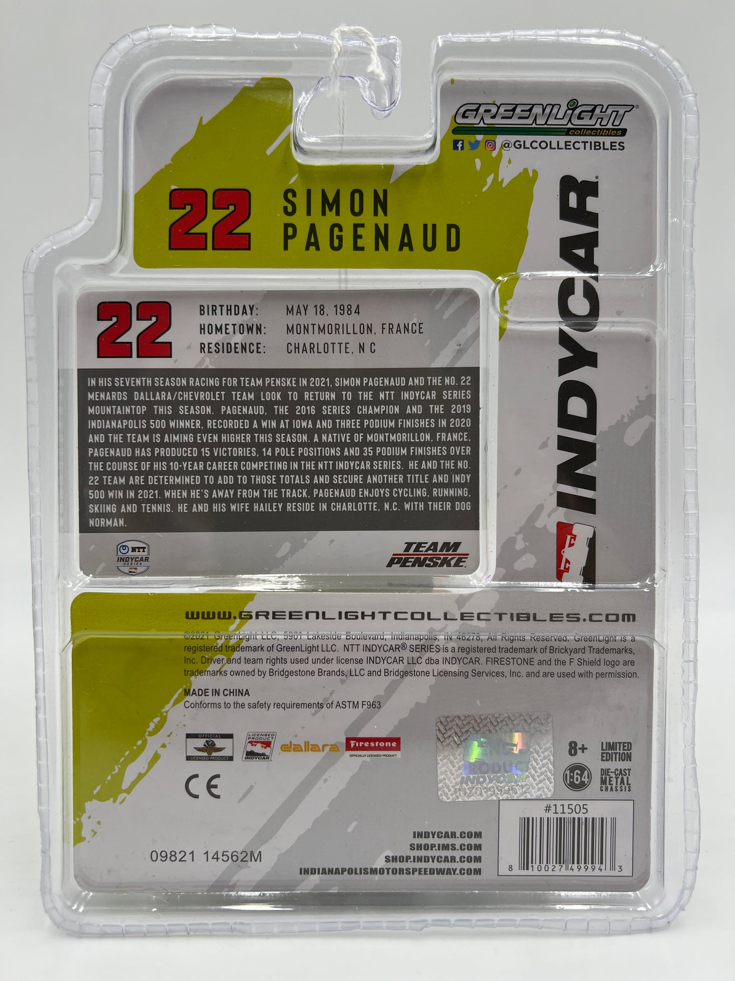 Greenlight Indycar Series #22 Simon Pagenaud