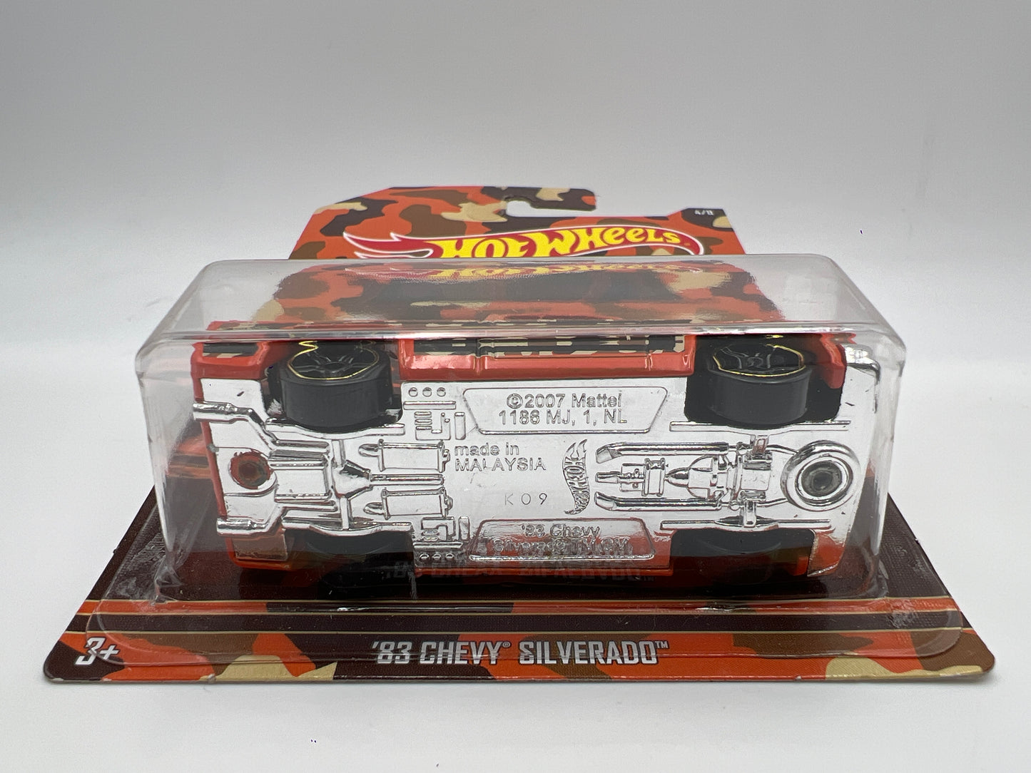 Hot Wheels Camouflage Series #4 83 Chevy Silverado Orange W/Protector