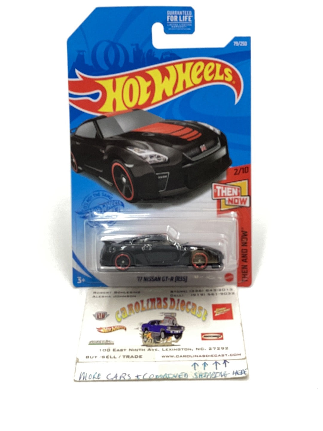 2019 hot wheels #79 17 Nissan GT-R r35 black Kroger exclusive W/protector 157I