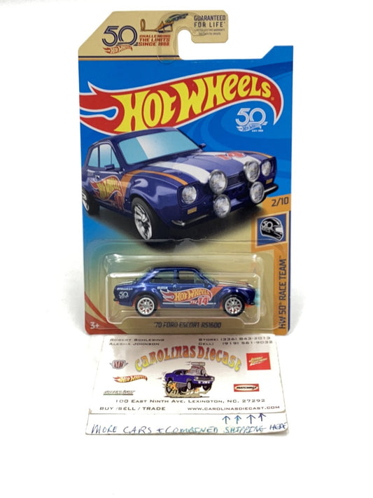 2018 hot wheels super treasure hunt 70 Ford escort RS1600 W/Protector