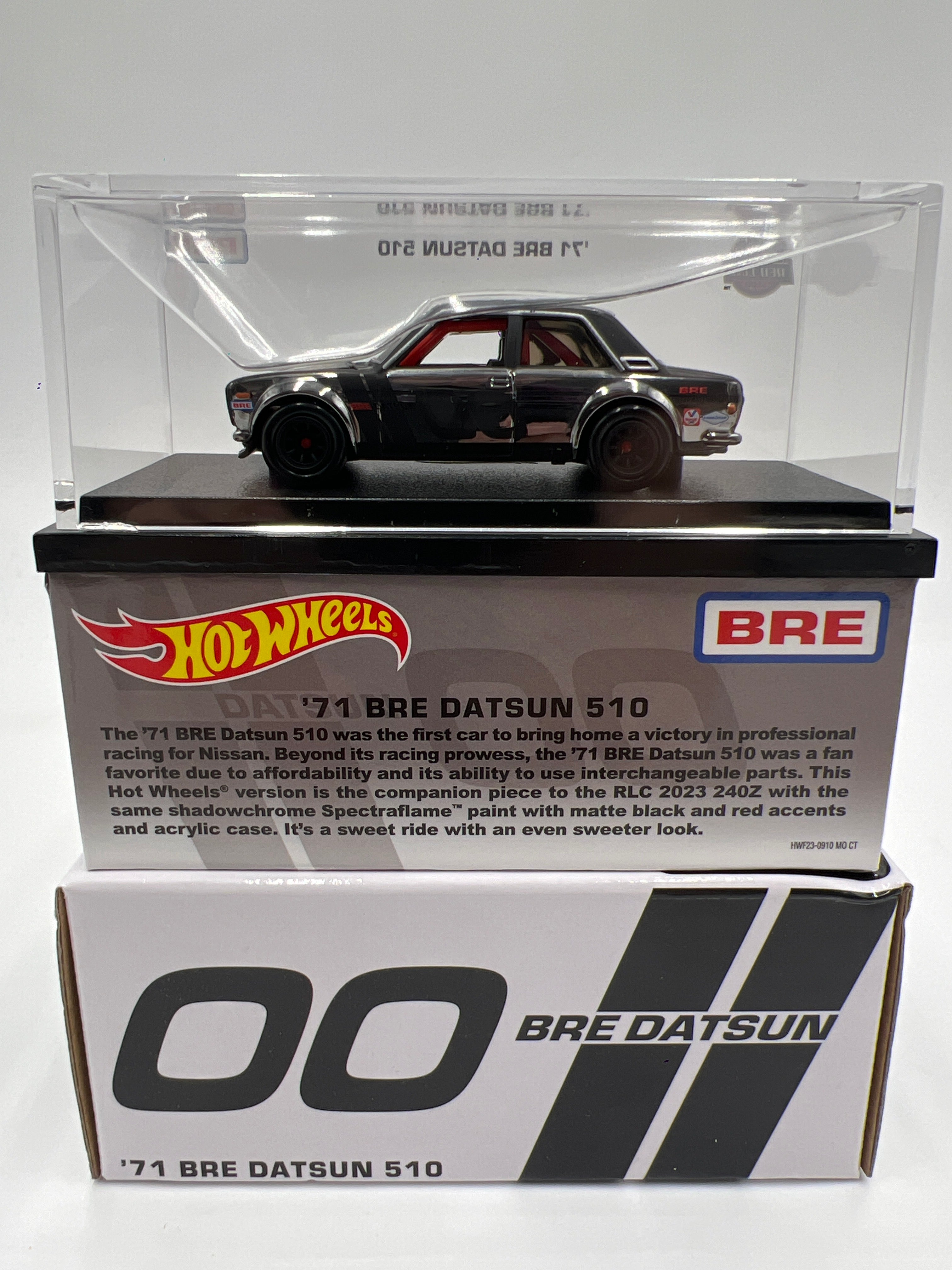 2024 Hot Wheels RLC 71 BRE Datsun 510 Chrome/Black – carolinasdiecast