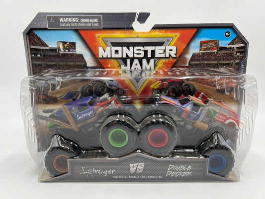 Monster Jam Series 17 2 Pack Salvager Vs Double Decker
