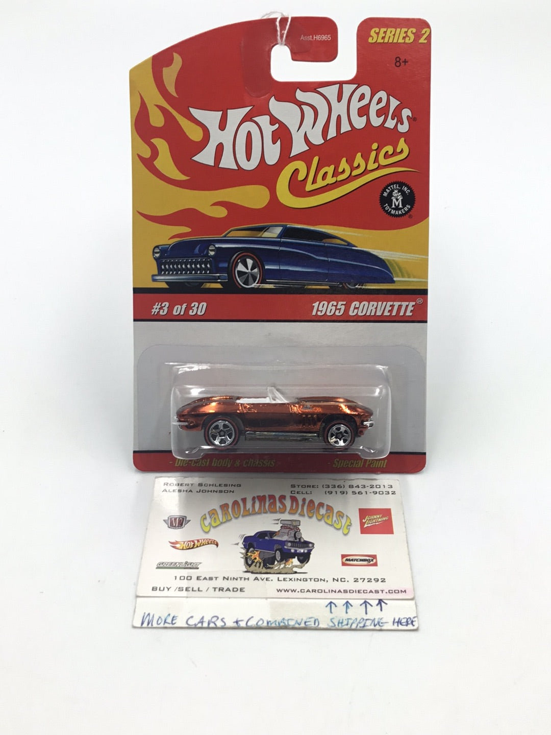 Hot wheels classics series 2 #3 1965 Corvette orange CC5