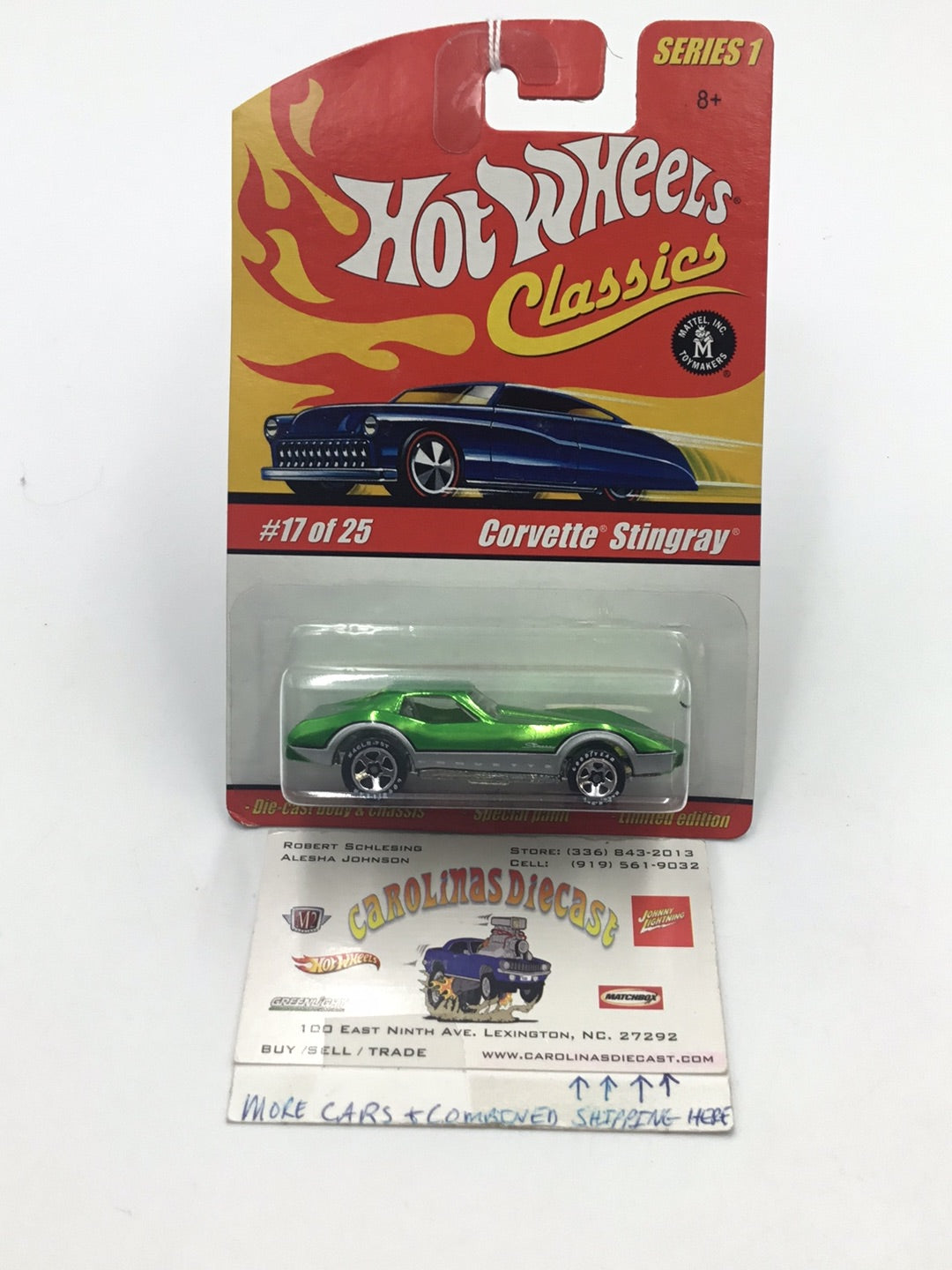 Hot wheels classics series 1 #17 Corvette Stingray 154G