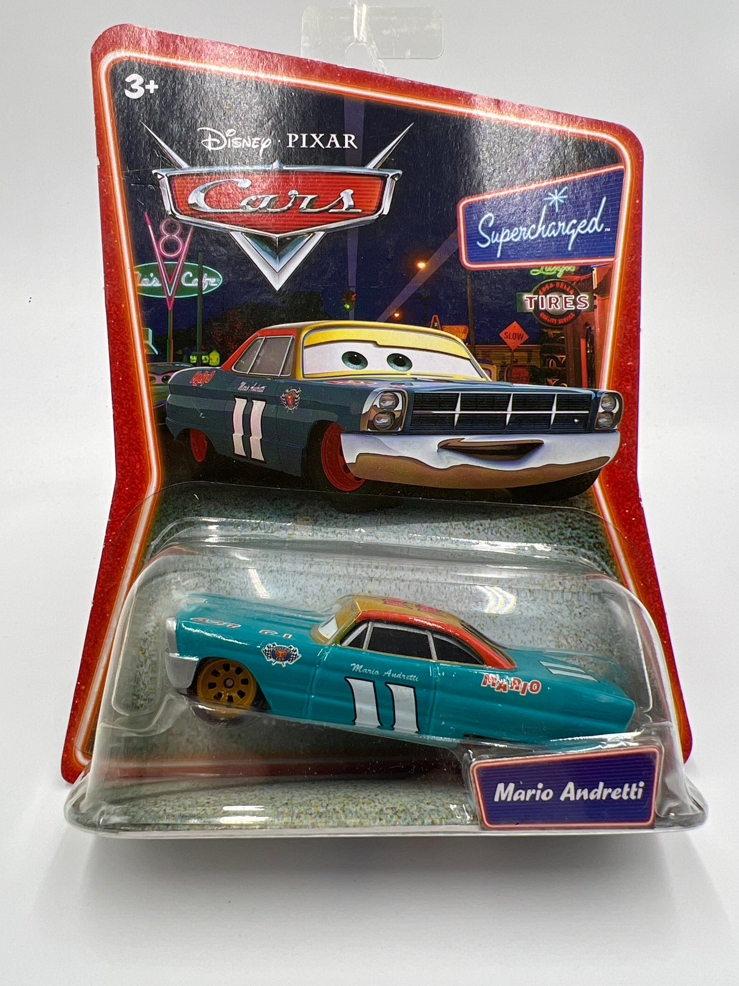 Disney Pixar Cars Supercharged Mario Andretti Blue 141C