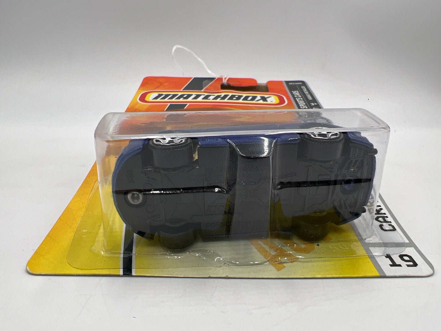 Matchbox Sports Cars #19 Porsche 911 Carrera Cabriolet Blue Crooked Blister 209C