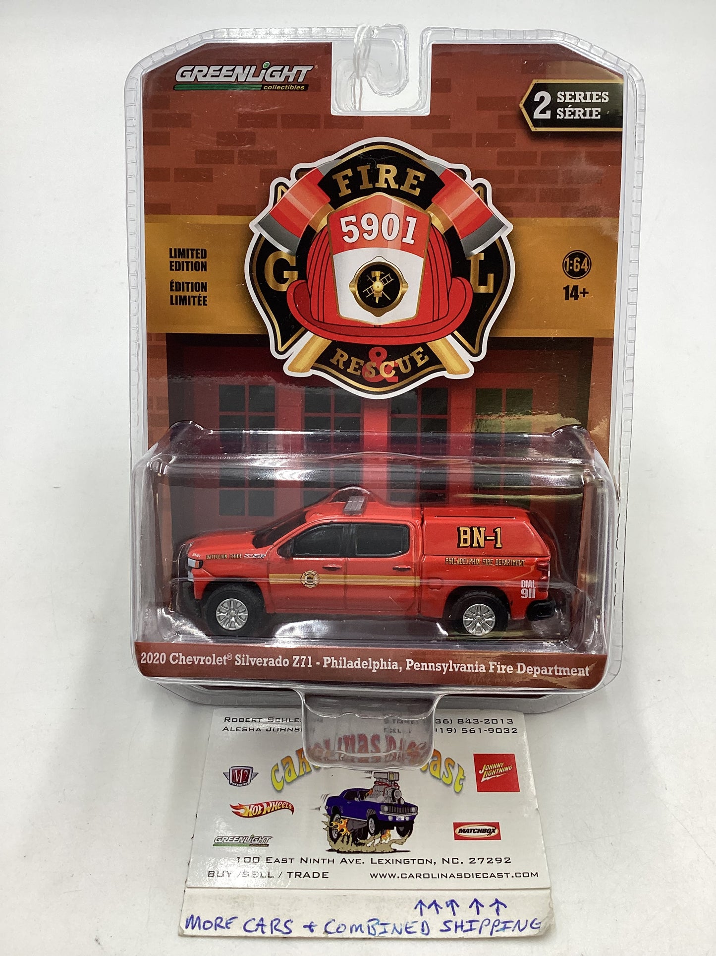 Greenlight Fire and Rescue Series 2 2020 Chevrolet Silverado Z71 Philadelphia Pennsylvania Fire Department 175G