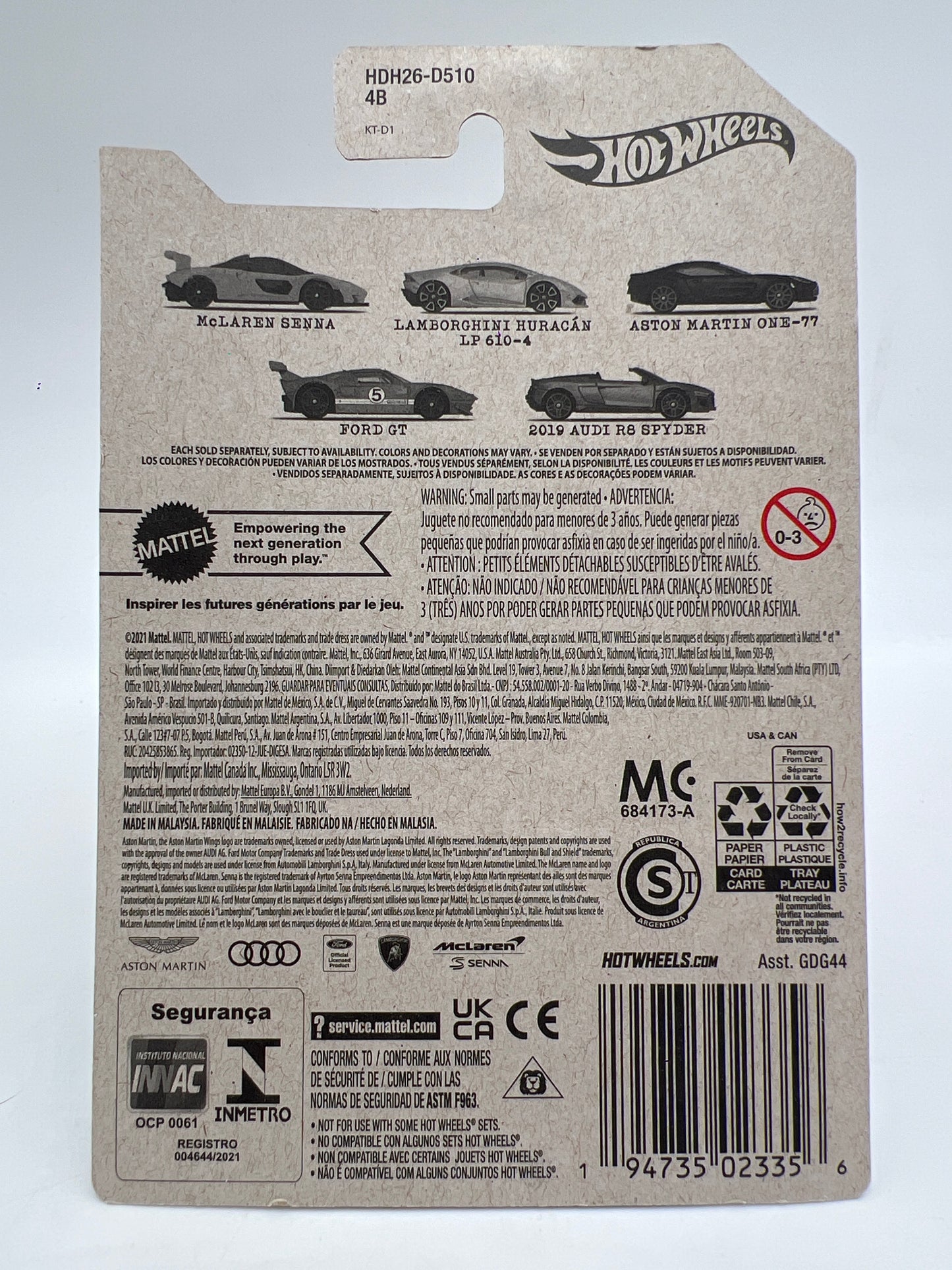 Hot Wheels World Class Racers #5 2019 Audi R8 Spyder Silver 167O