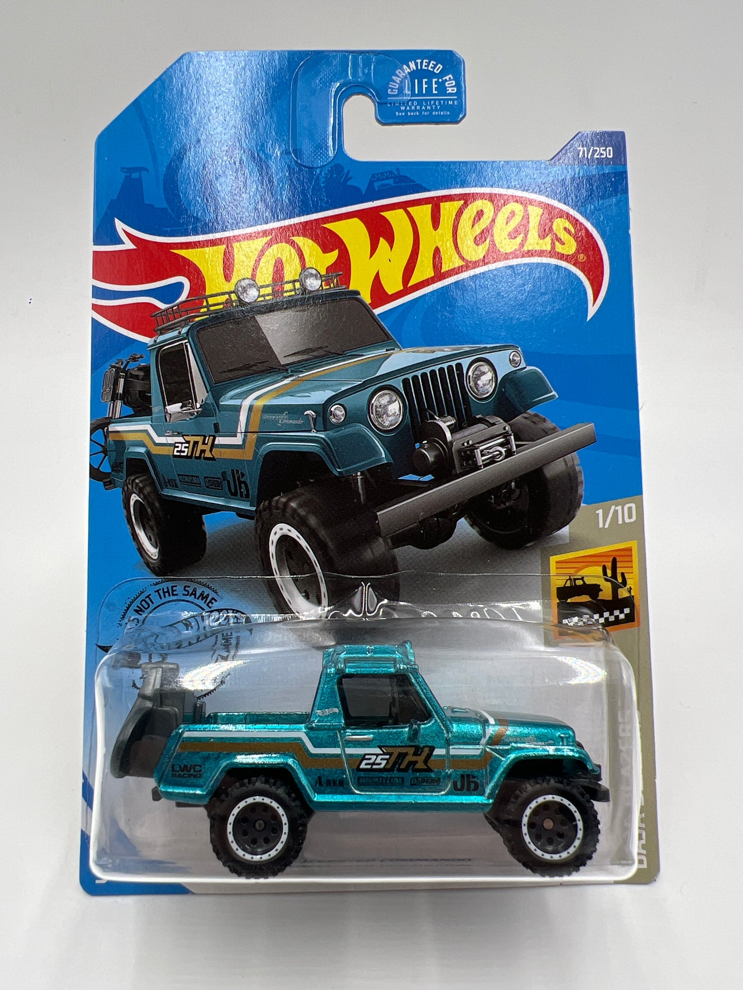 2020 Hot Wheels Super Treasure Hunt #71 67 Jeepster Commando Blue W/Protector Wavy Blister