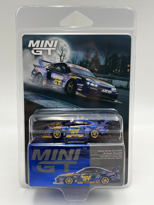 Mini GT #1185 Nissan Silvia S15 555 LB-Super Silhouette LBWK 2025 FD Halloween Special