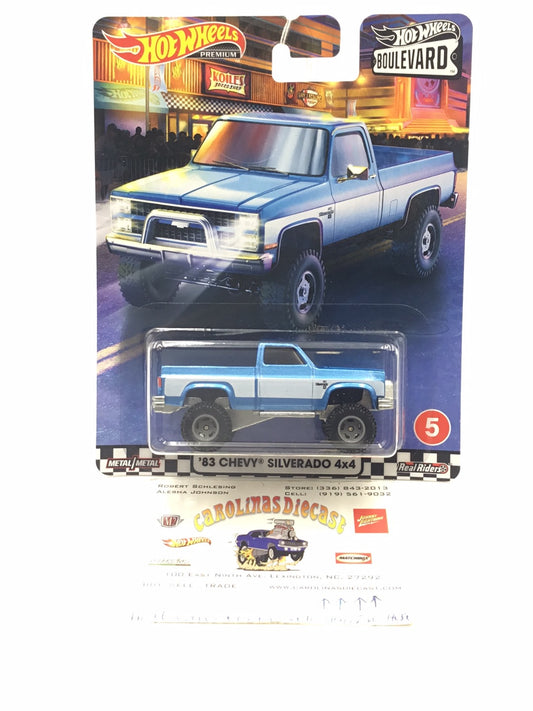 Hot Wheels Boulevard #5 83 Chevy Silverado 4x4