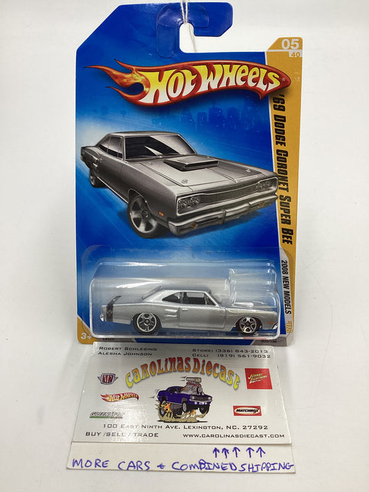 2008 Hot Wheels New Models #5 69 Dodge Coronet Super Bee Silver 54C