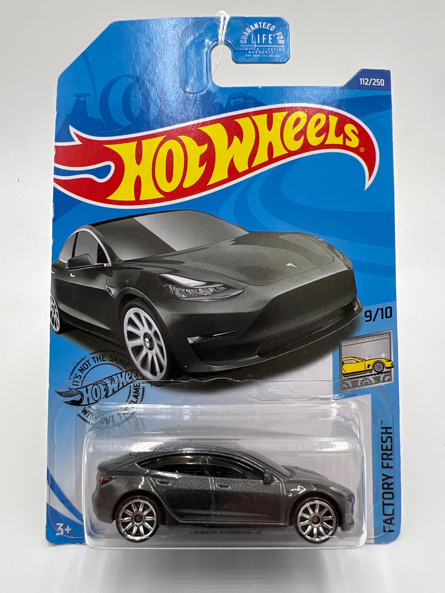 2020 Hot Wheels Factory Fresh #112 Tesla Model 3 Gray (Card Not Perfect) 48F