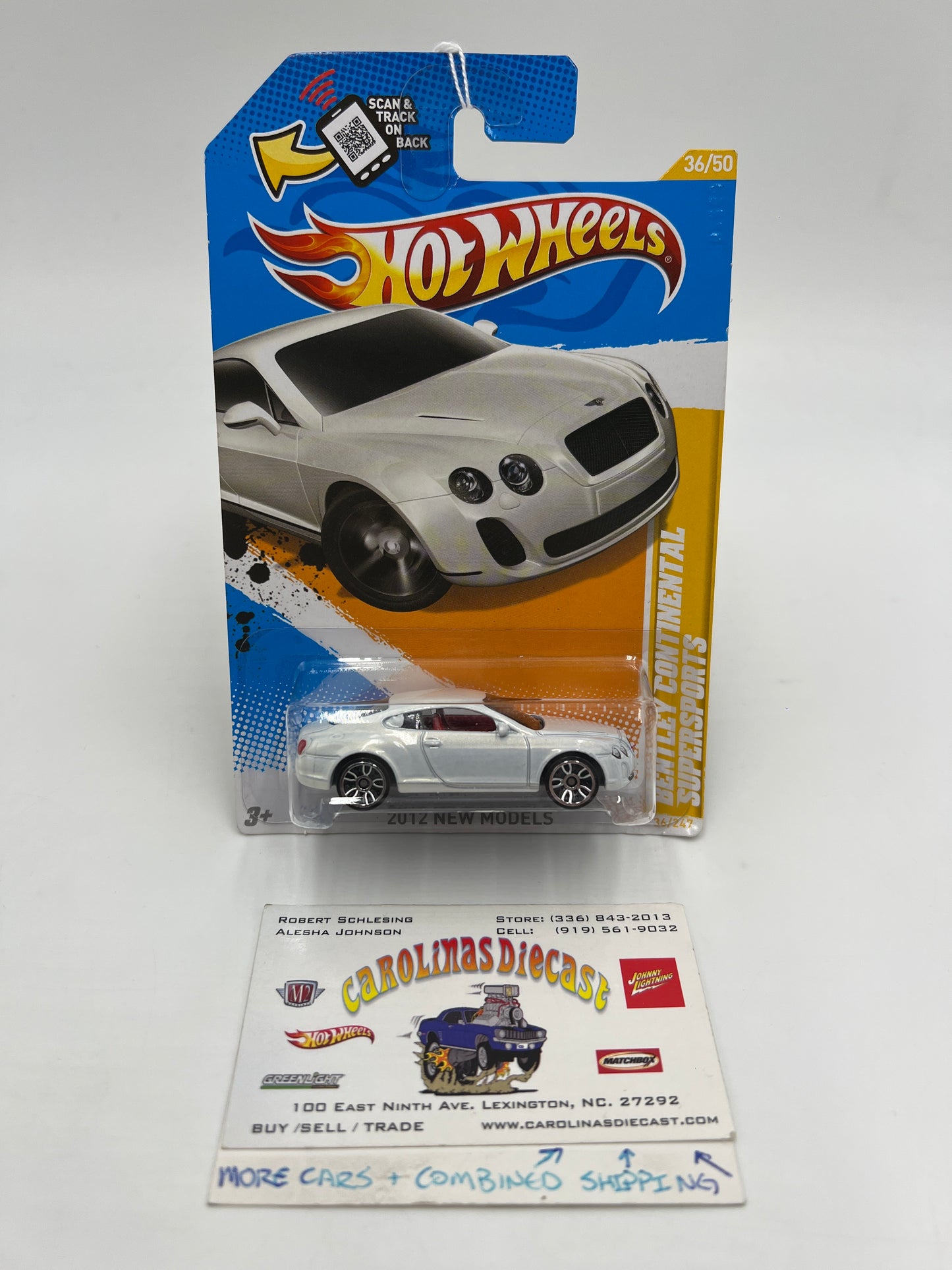 2012 Hot Wheels New Models #36 Bentley Continental Supersports White 62C