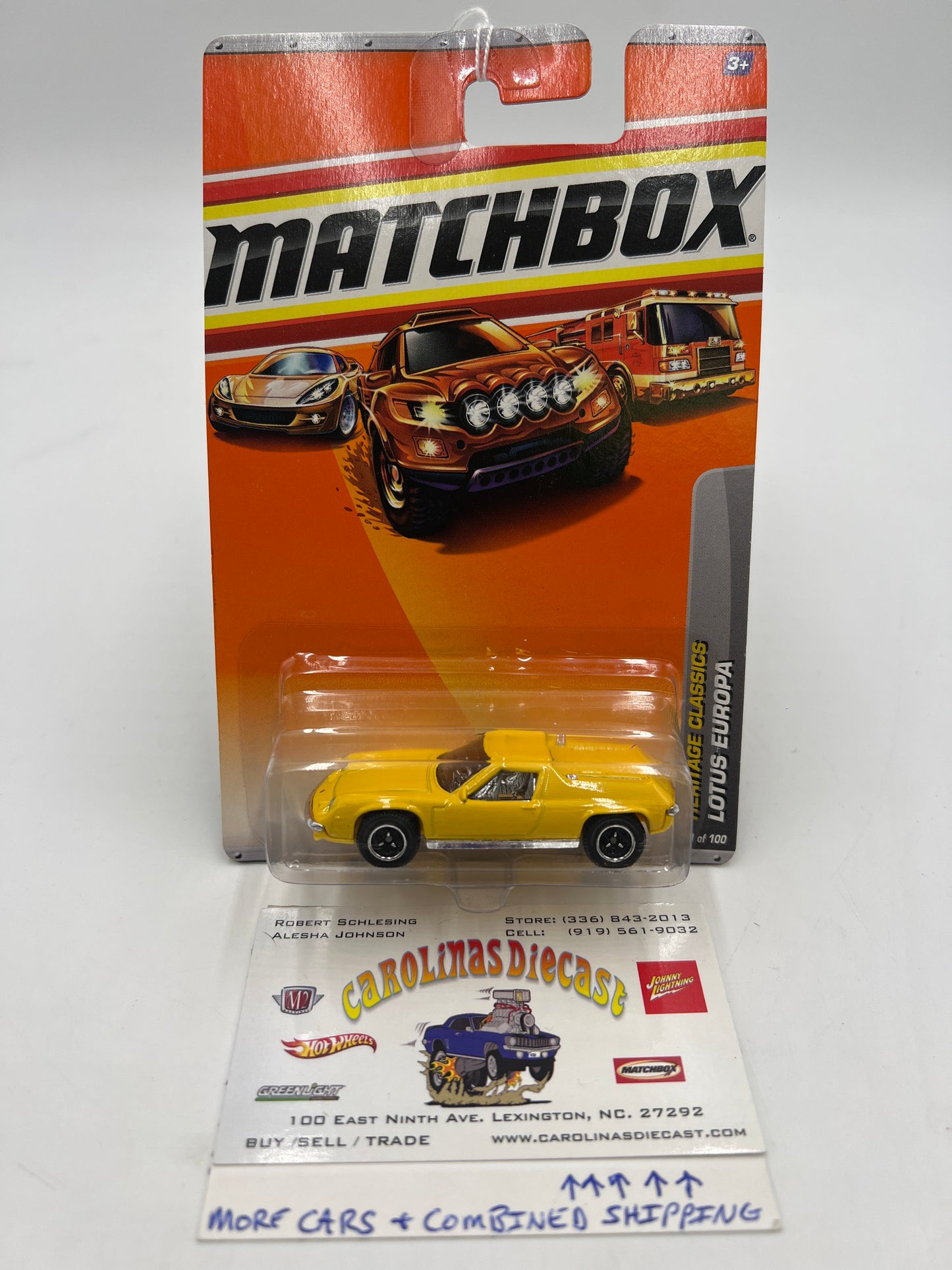 Matchbox 2010 Heritage Classics Lotus Europa Yellow #21