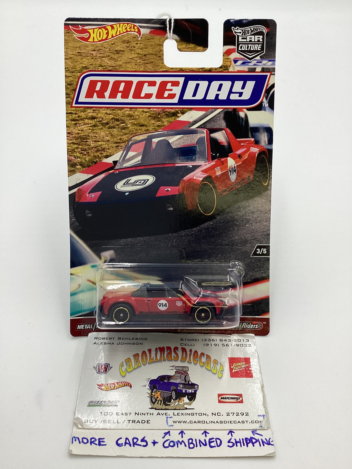 Hot wheels Race Day #3 Porsche 914-6 Red