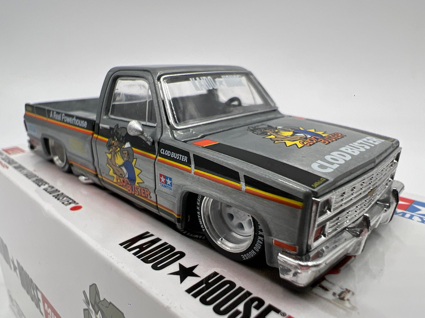 Mini GT x Kaido House #130 CHASE Chevrolet Silverado Tamiya x Kaido House Clod Buster Orange