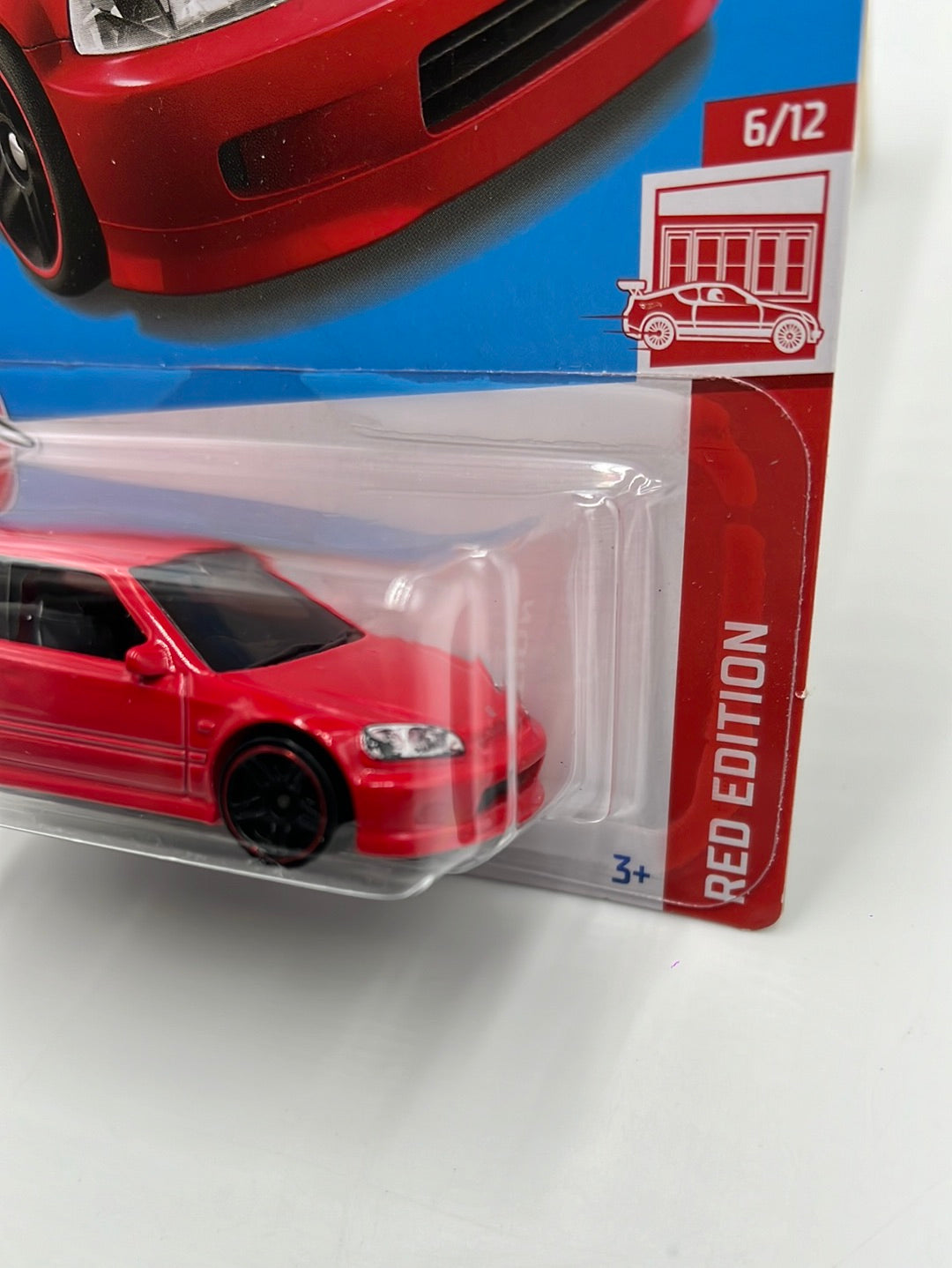 Hot Wheels 2022 Red Edition #125 '99 Honda Civic Type R (EK9