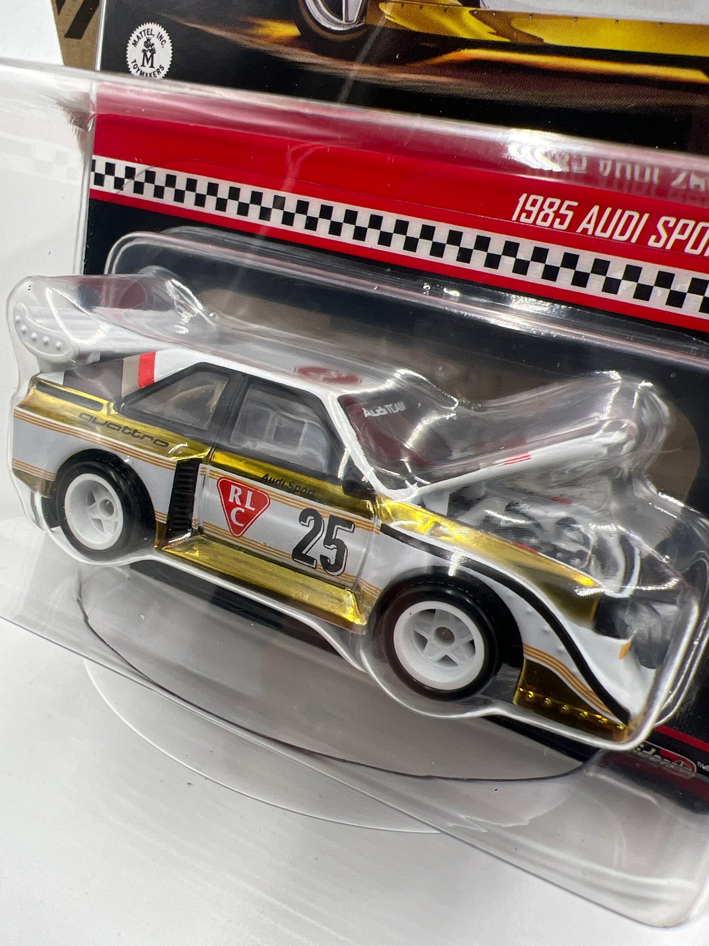 2025 Hot Wheels RLC 1985 Audi Sport Quattro S1 White/Gold W/Protector and Box