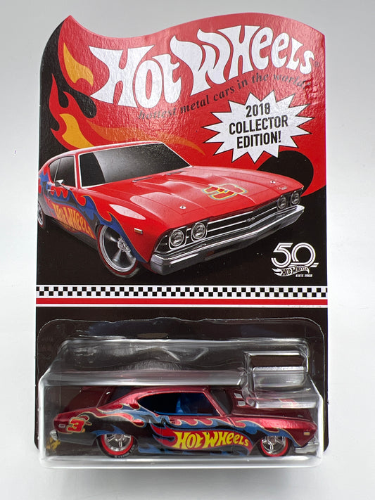 2018 Hot Wheels RLC Mail In #3 69 Chevelle SS 396 Red W/Protector