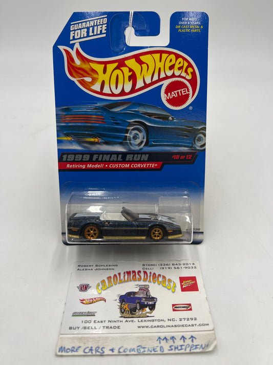 1999 Hot Wheels Final Run Series #10 Custom Corvette Blue 9A