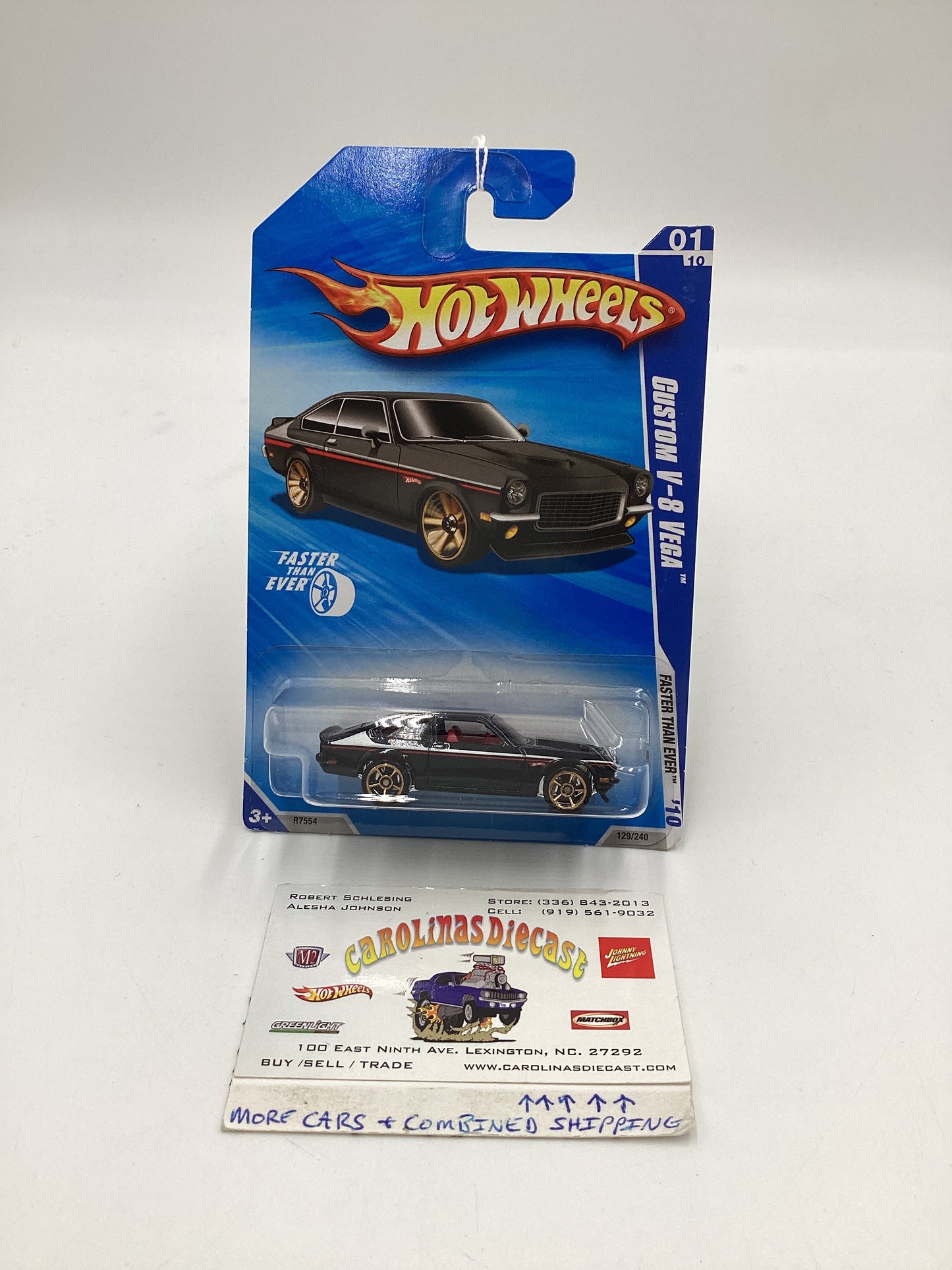 2010 Hot wheels FTE #129 Black Custom V-8 Vega  Fast Than Ever 3A