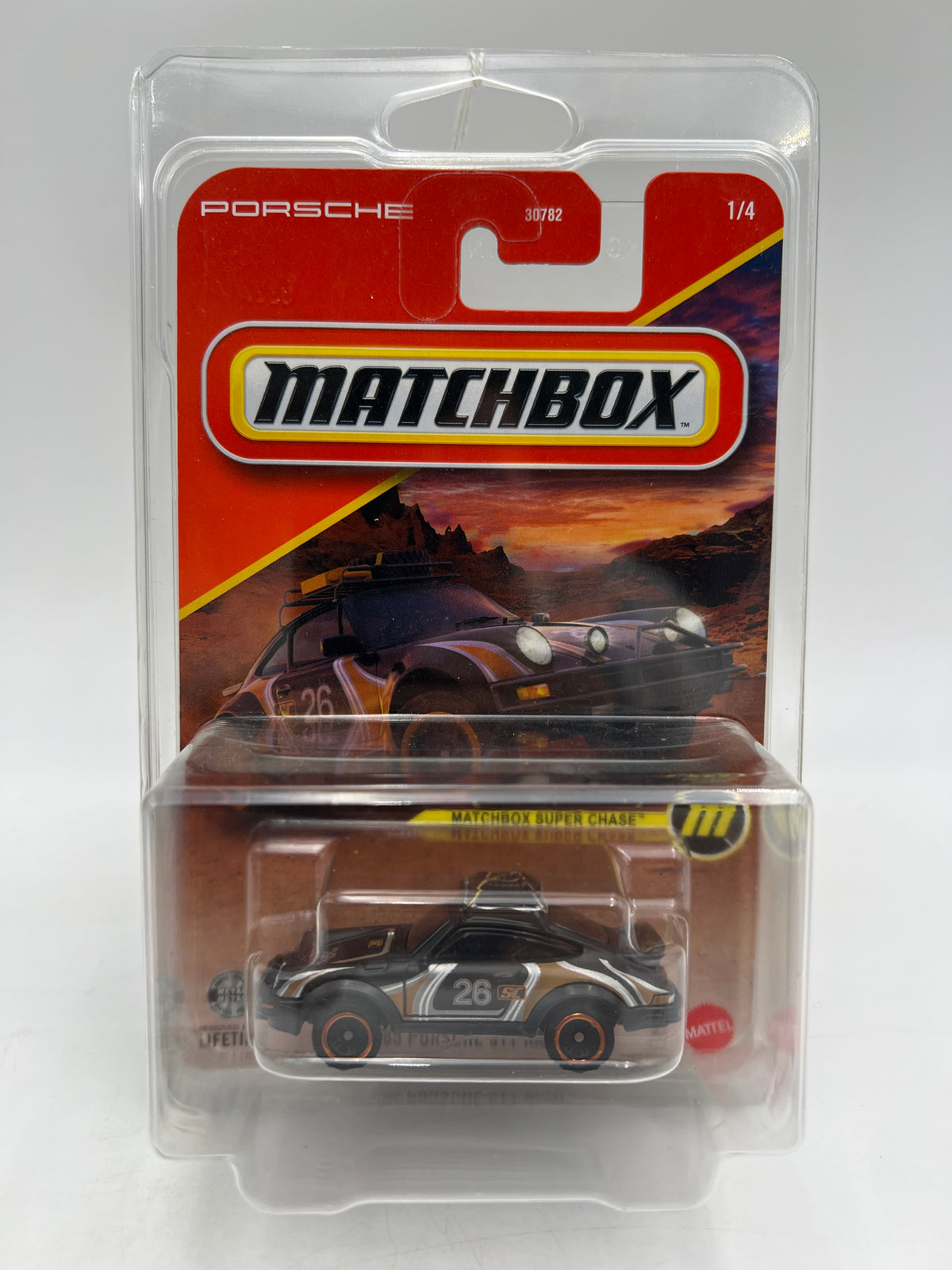 2026 Matchbox SUPER CHASE #1 1985 Porsche 911 Rally Black W/Protector
