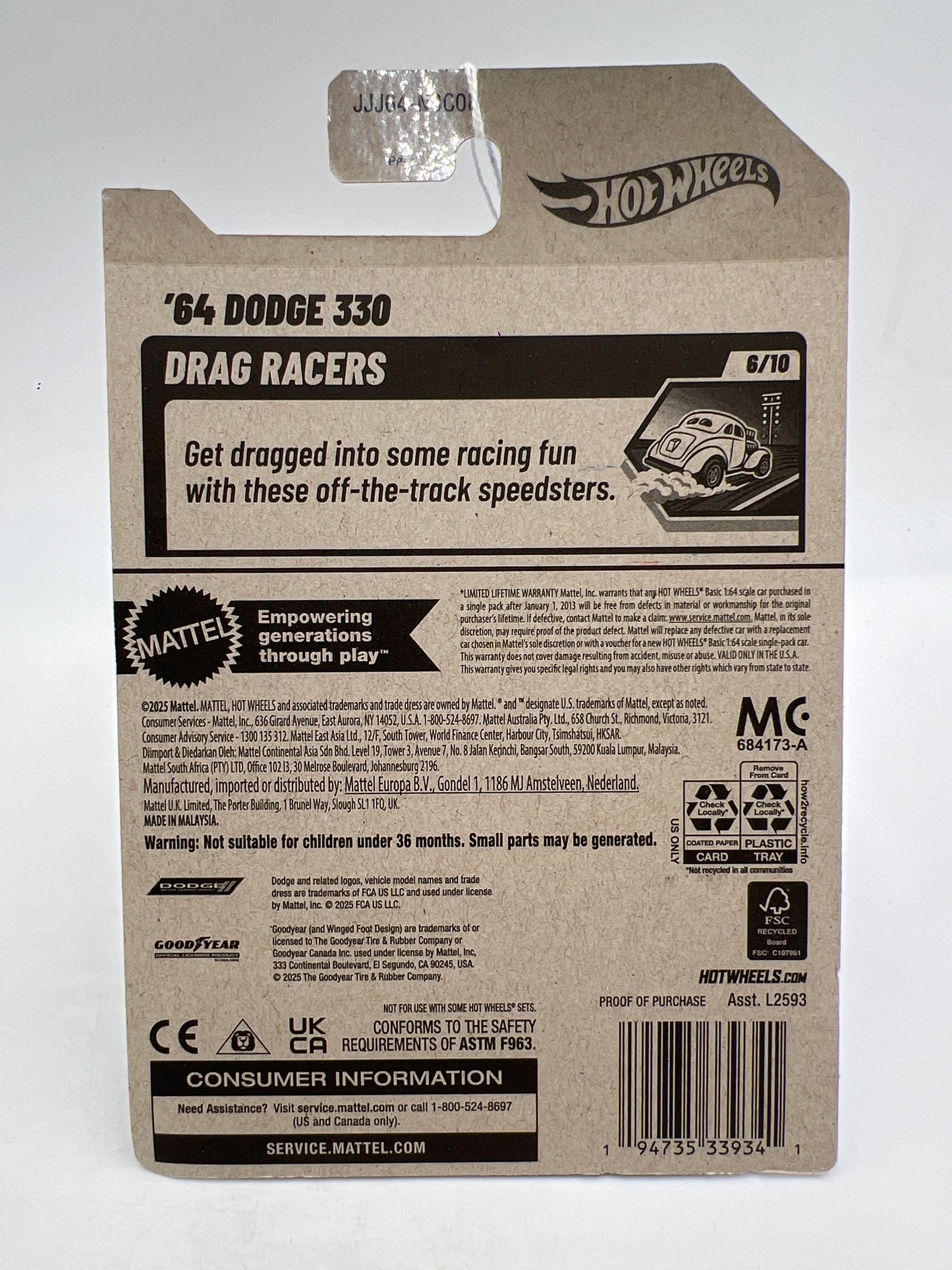 2026 Hot Wheels E Case #126 64 Dodge 330 White