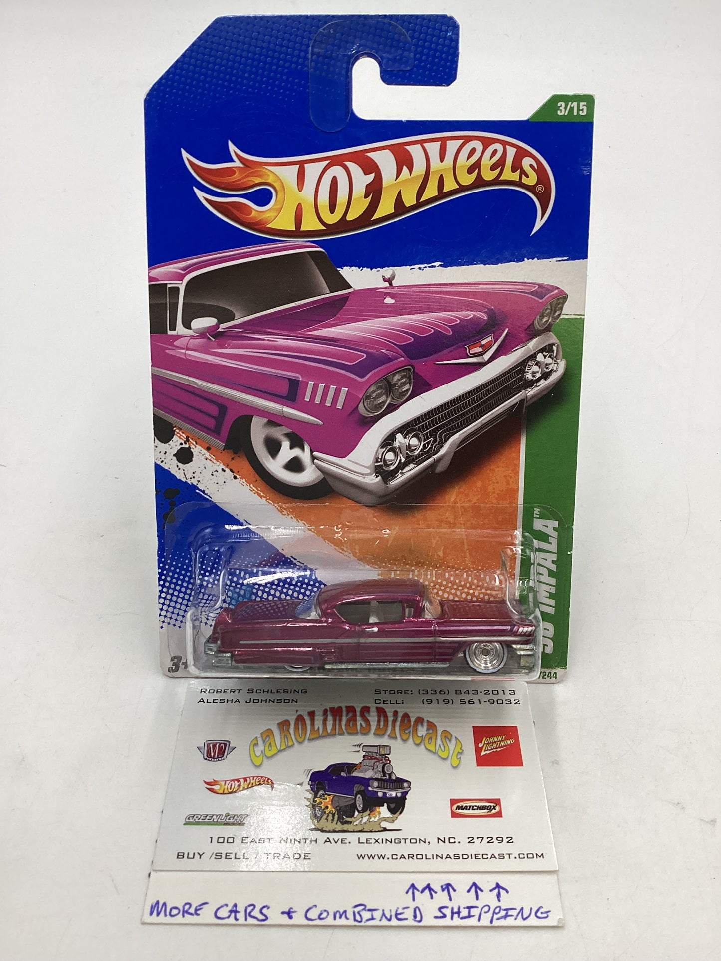 2011 Hot wheels Super Treasure Hunt #53 58 Impala W/ Protector