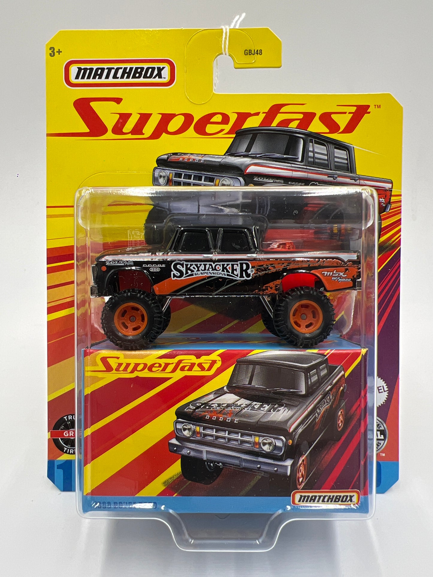 Matchbox Superfast #11 1968 Dodge D200 Black Skyjacker 172A
