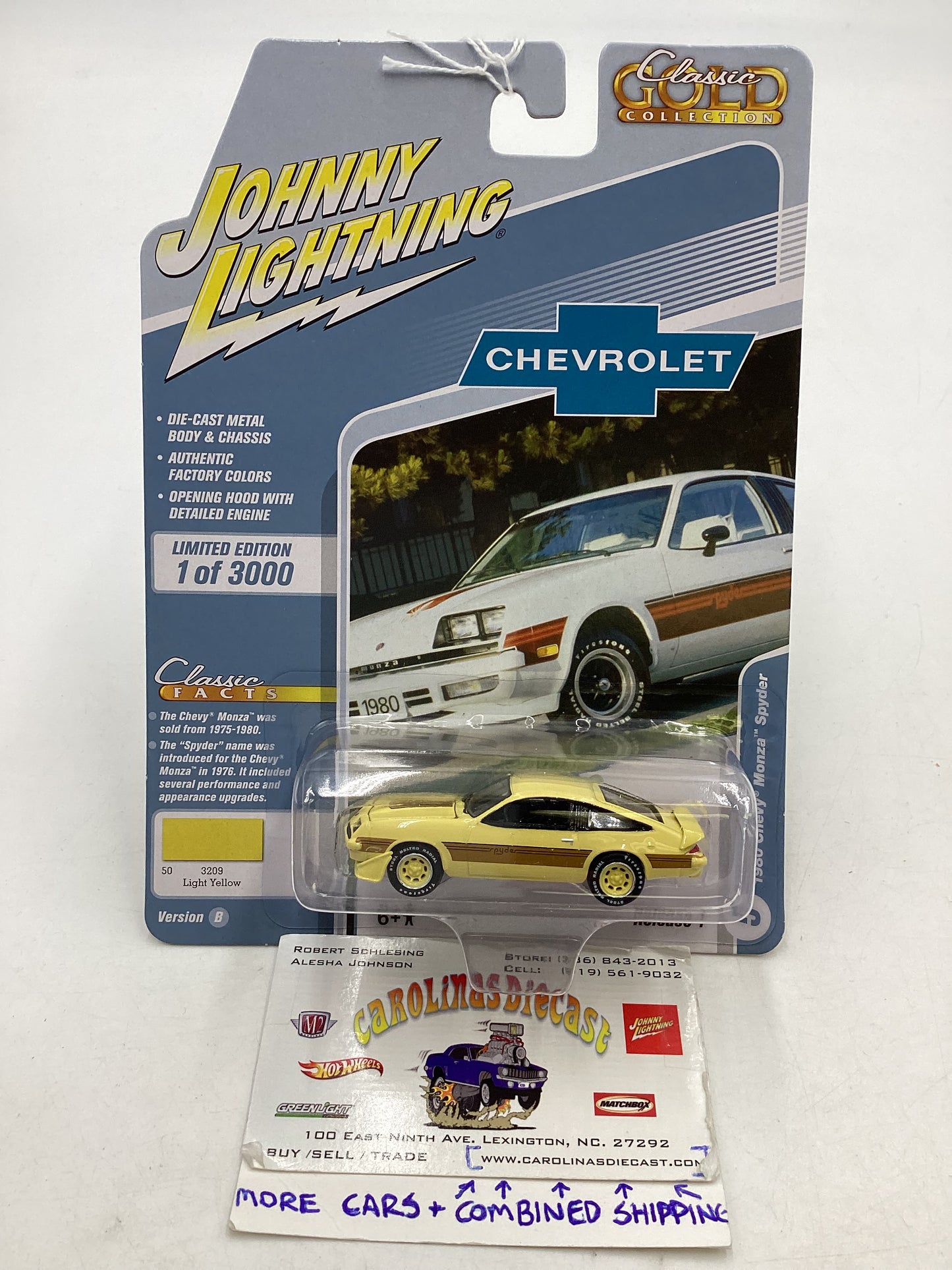 Johnny Lightning Classic Gold Collection Chevrolet 1980 Chevy Monza Spyder 228C