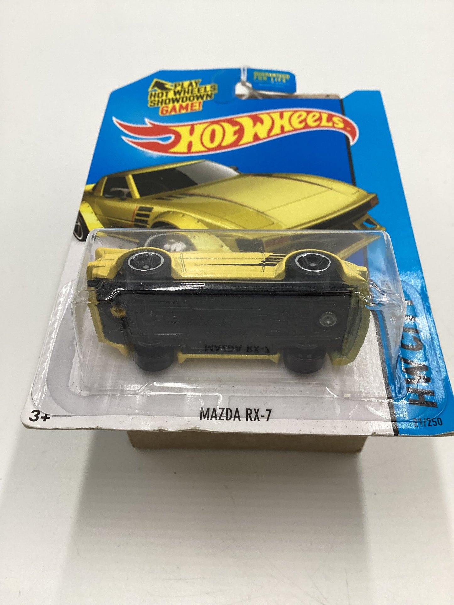 2014 Hot Wheels HW City #21 Mazda RX-7 Yellow 88E