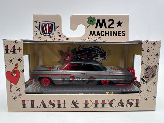 2026 M2 Machines S154 Flash & Diecast RAW CHASE 1/250 1964 Chevrolet Impala