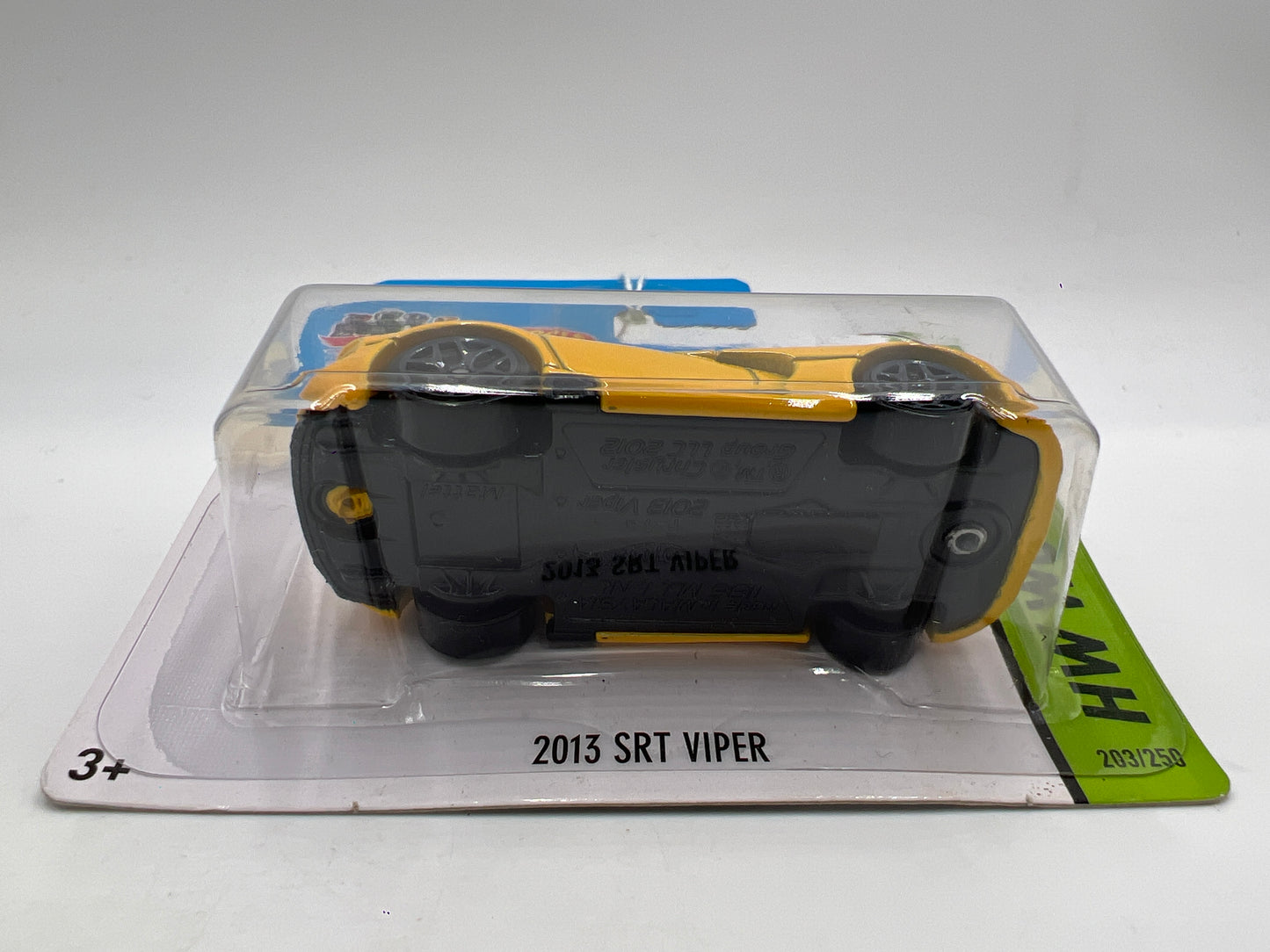 2014 Hot Wheels Short Card HW Workshop #203 2013 SRT Viper Yellow