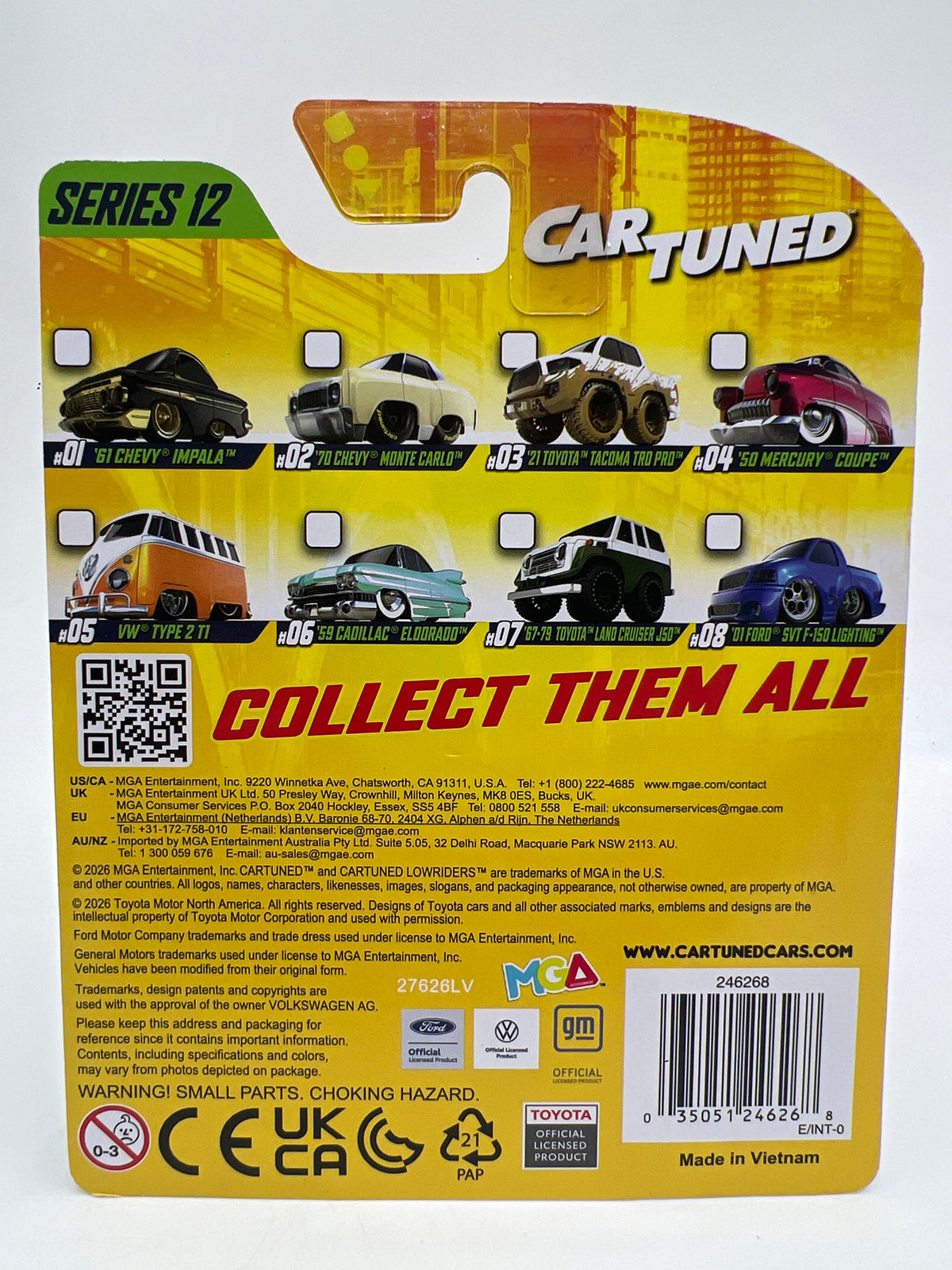 MGA Car Tuned Mainline Series 12 #2 70 Chevy Monte Carlo Yellow