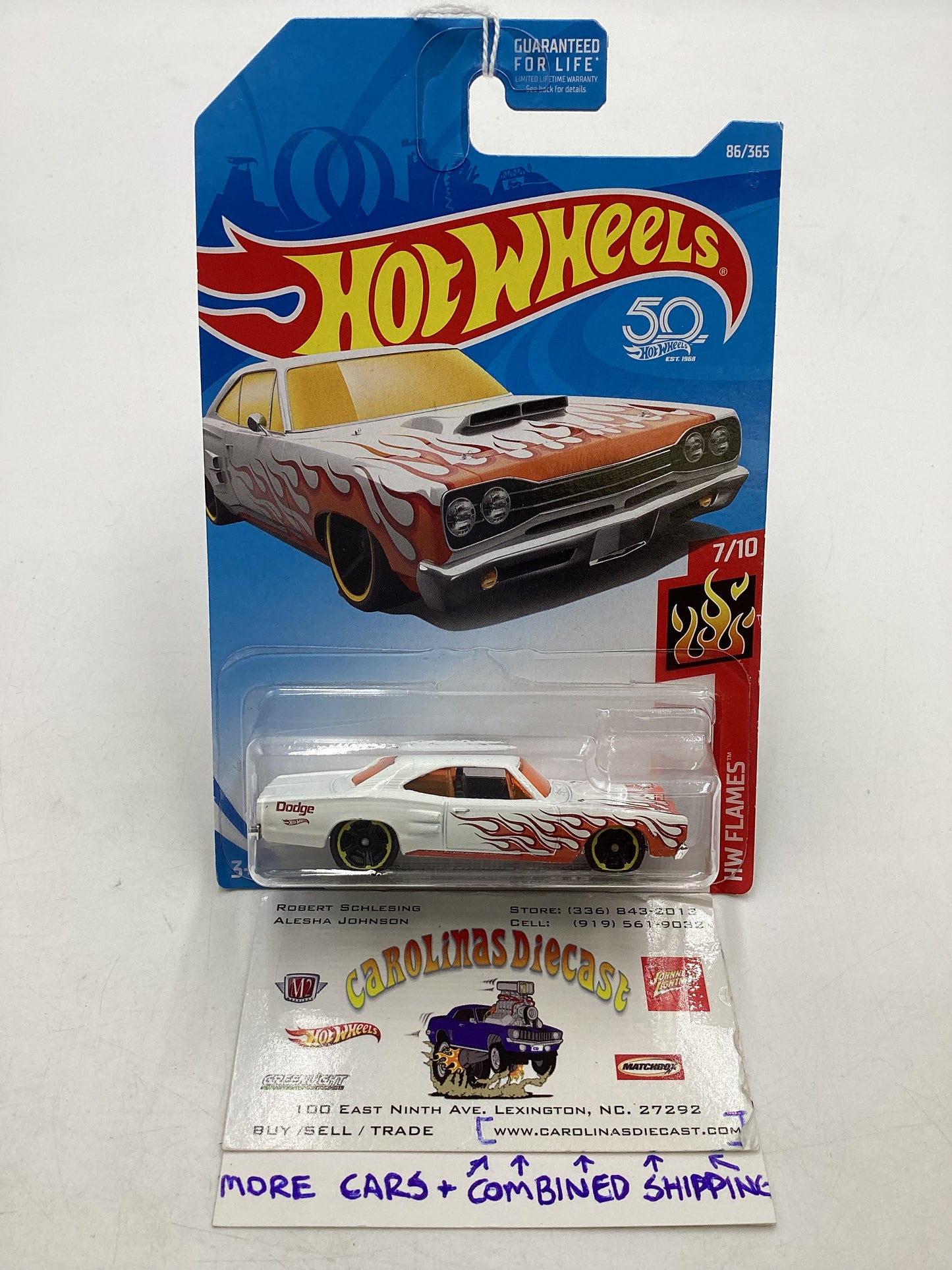 2018 Hot Wheels #086 White 69 Dodge Coronet Superbee 41A