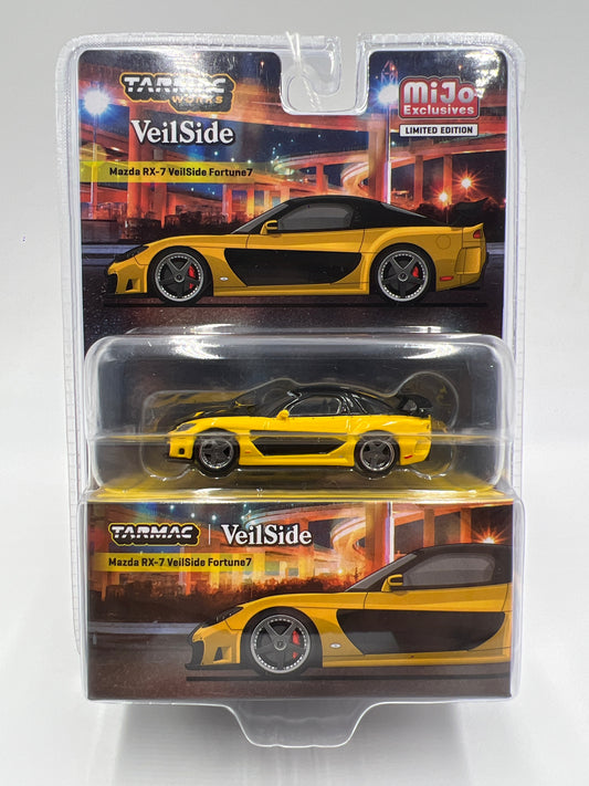 Tarmac Works Mijo Exclusives Mazda RX-7 VeilSide Fortune7 Yellow