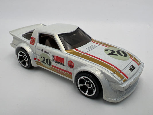 2012 Hot Wheels 1/64 Kroger Exclusive Super Speeders Mystery Pack Mazda RX-7 White Loose
