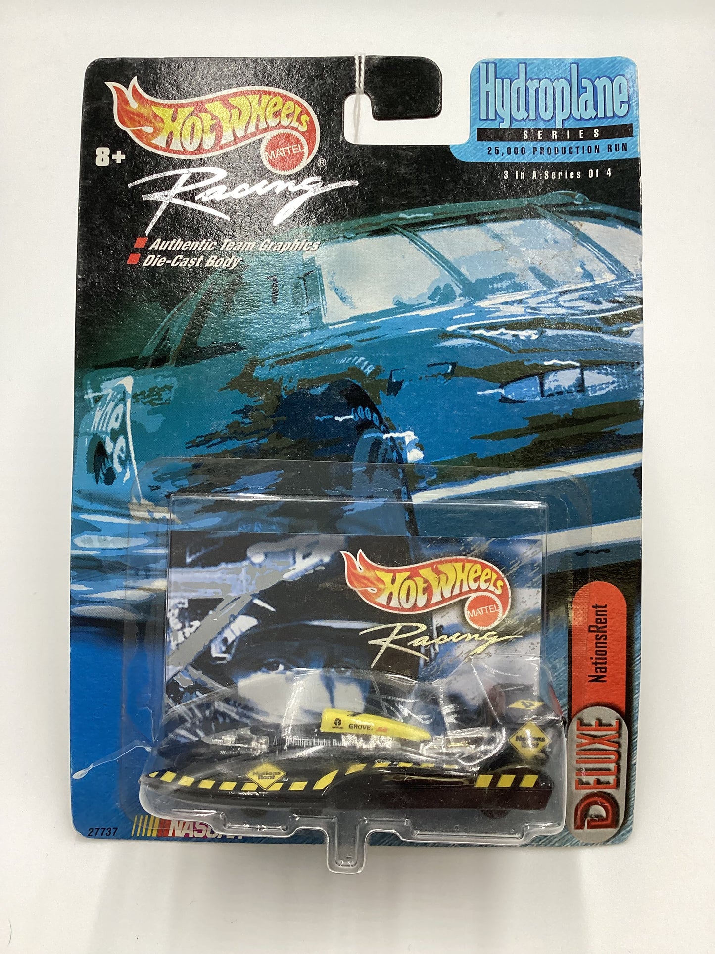 Hot Wheels Racing Hydroplane Series #3 Nationsrent Hydroplane *Cracked Blister*