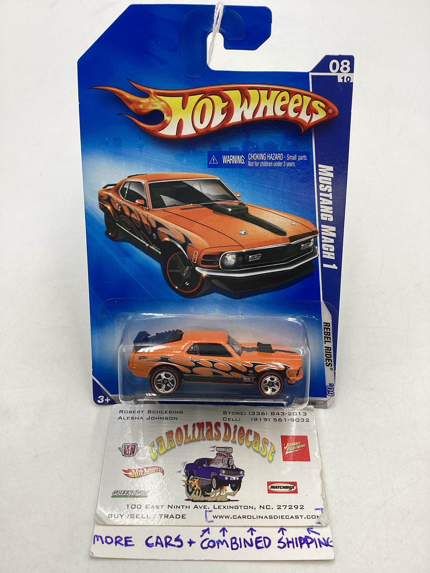 2009 Hot Wheels #144 Mustang Mach 1 Orange Walmart Exclusive 238E