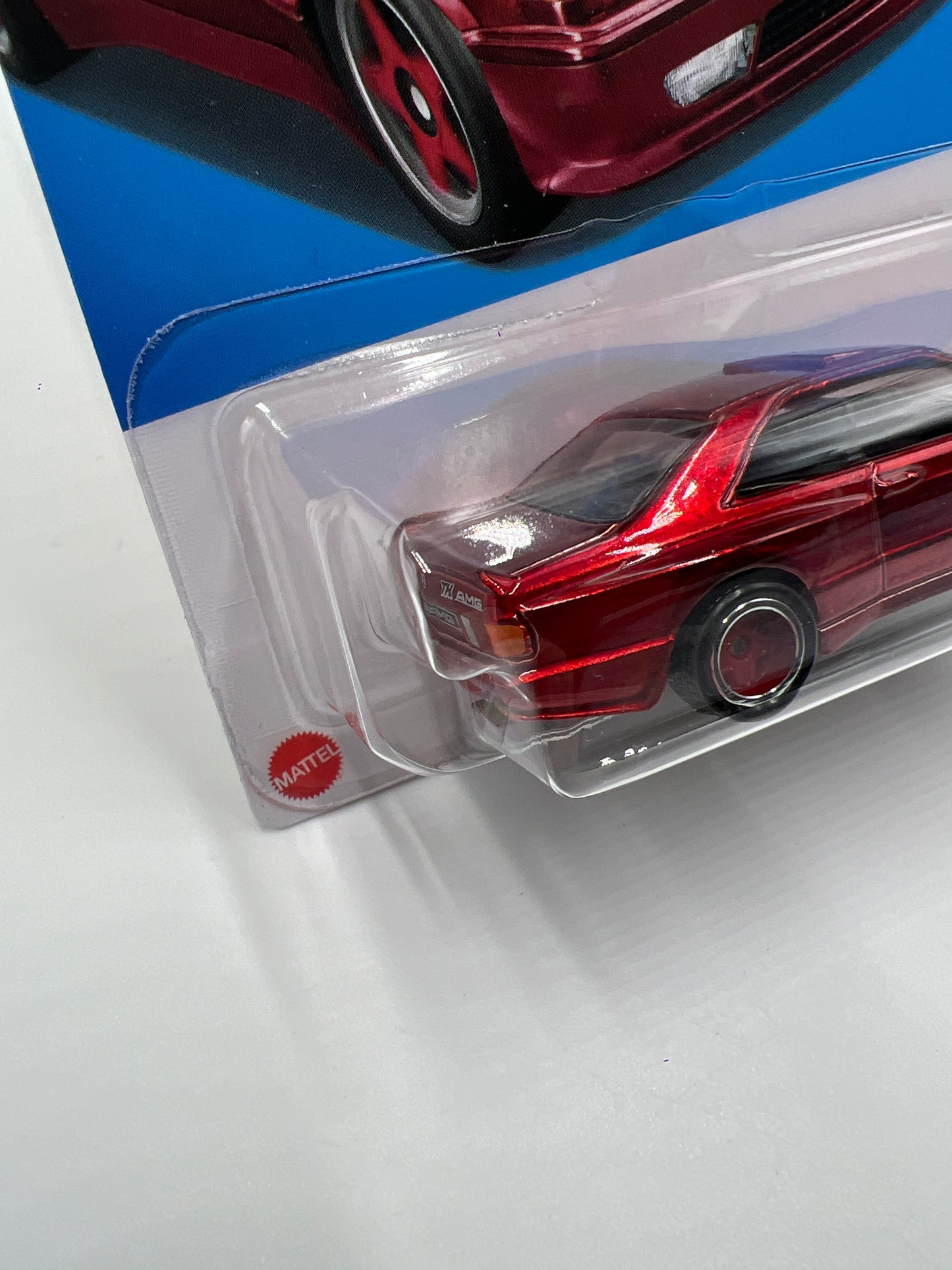 2024 Hot Wheels Super Treasure Hunt #82 89 Mercedes-Benz 560 SEC AMG Red W/Protector
