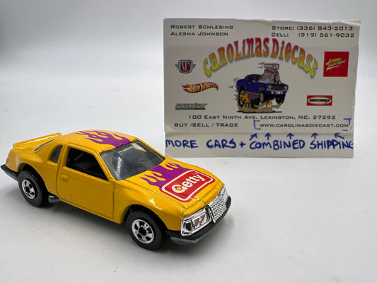 Hot Wheels 1991 Getty Promo 81 Thunder Burner Yellow Loose