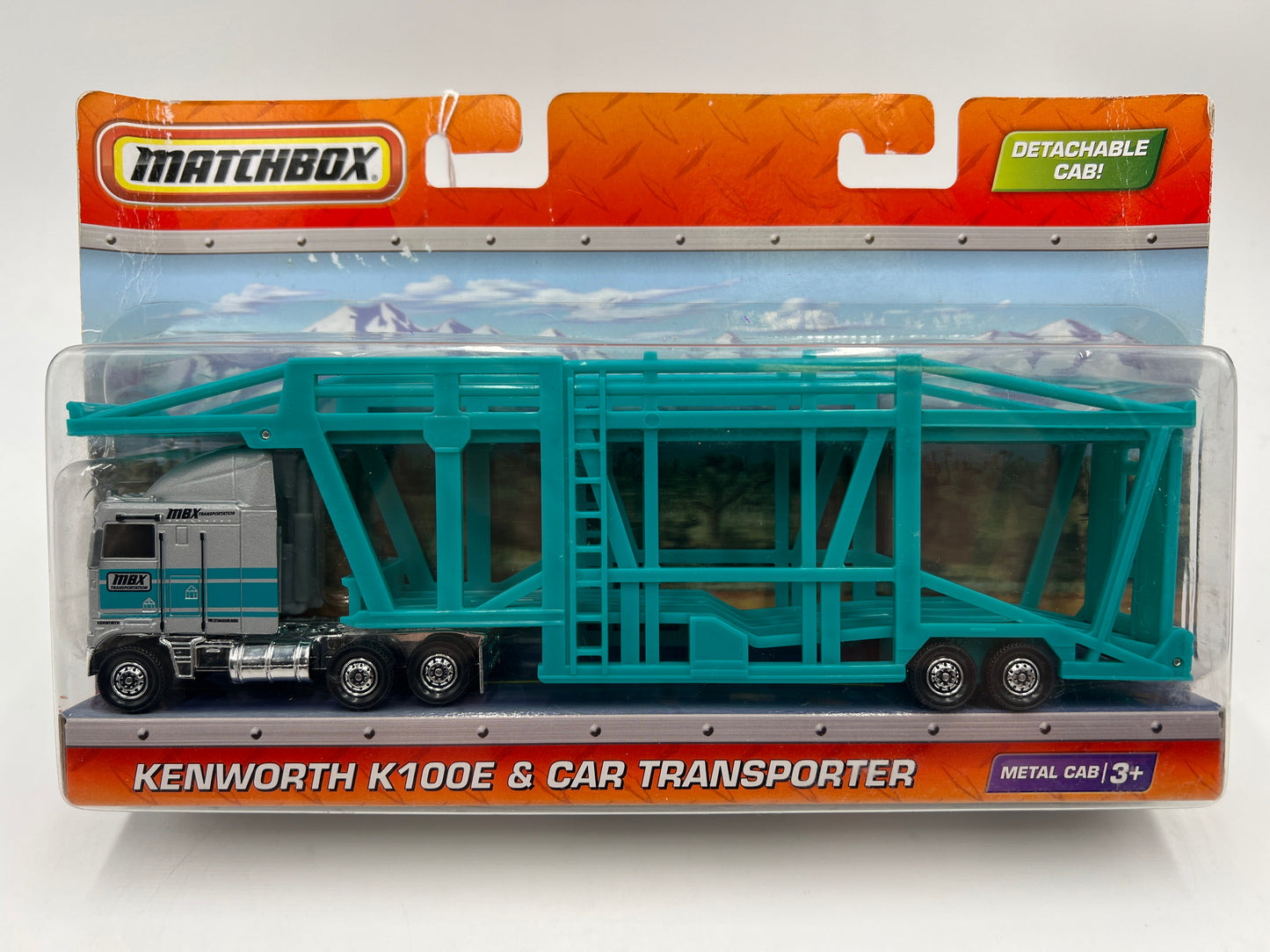 Matchbox Rare Kenworth K100E & Car Transporter W/Detachable Cab VHTF Card Not Perfect