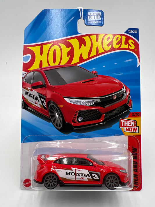 2025 Hot Wheels F Case Then And Now #123 2018 Honda Civic Type R Red 76D