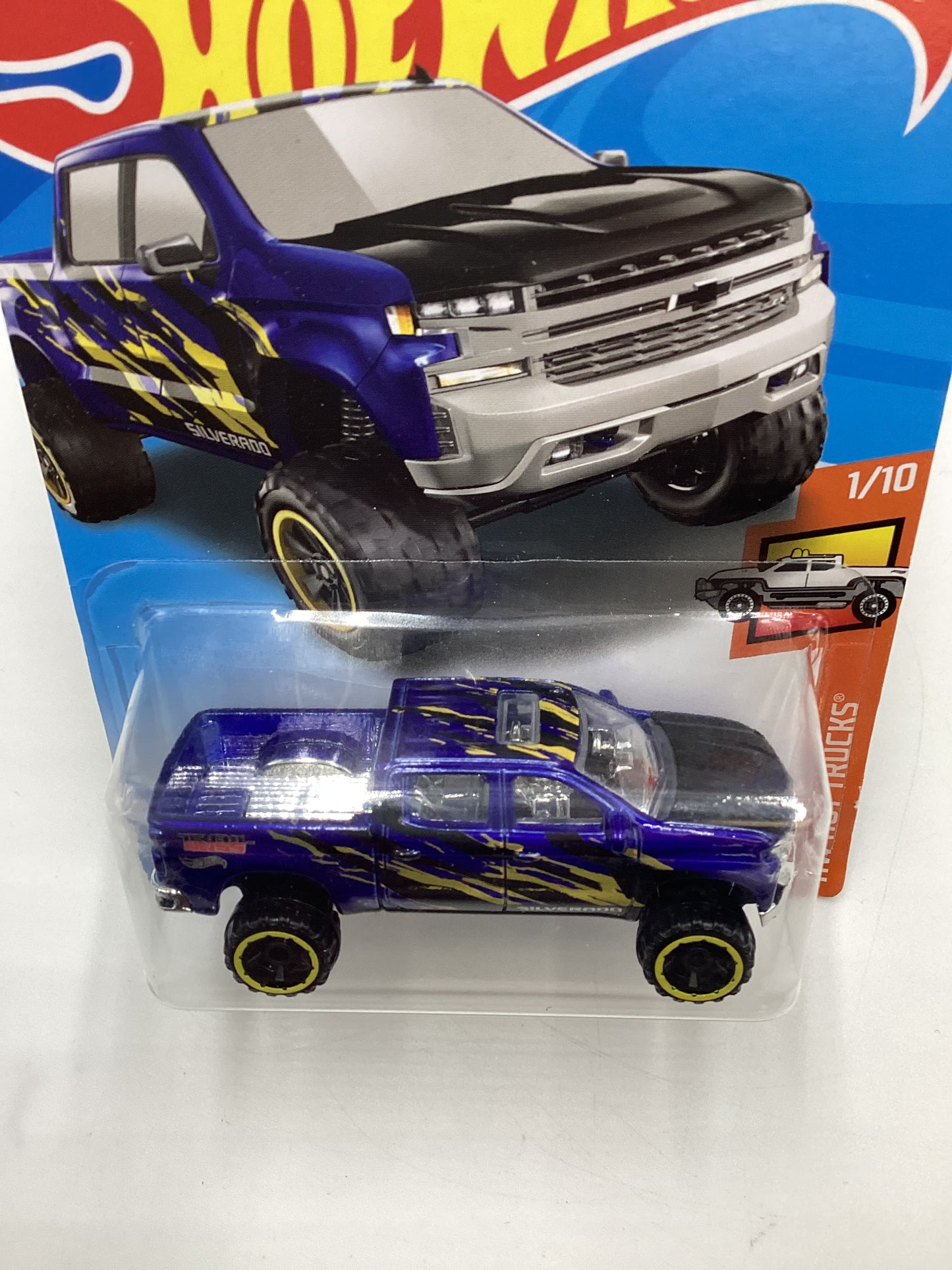 2019 Hot Wheels #83 19 Chevy Silverado Trail Boss Lt Blue 14G