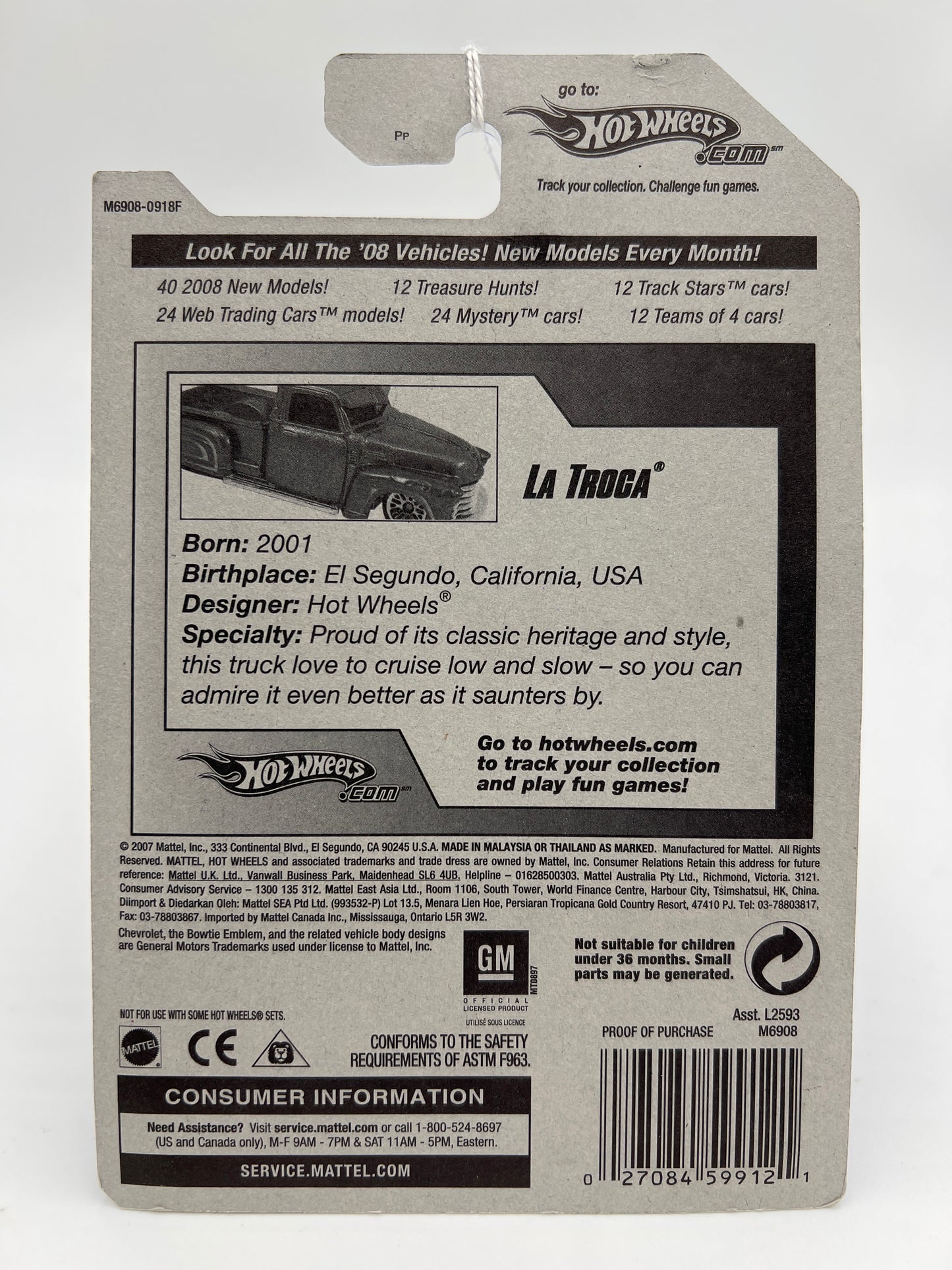 2008 Hot Wheels All Stars #42 La Troca Gold 18B