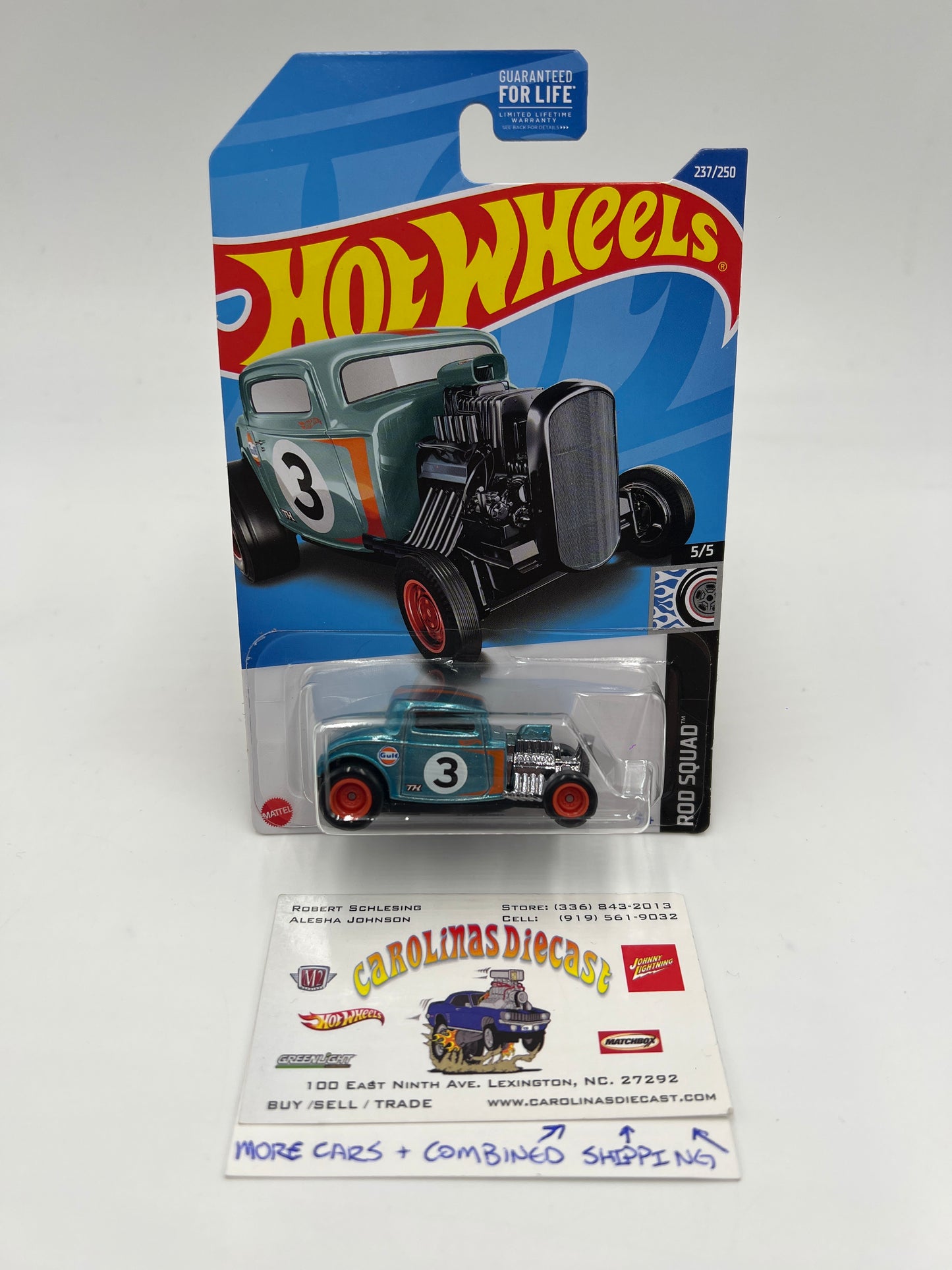 2022 Hot Wheels Super Treasure Hunt #237 32 Ford Gulf Blue W/Protector