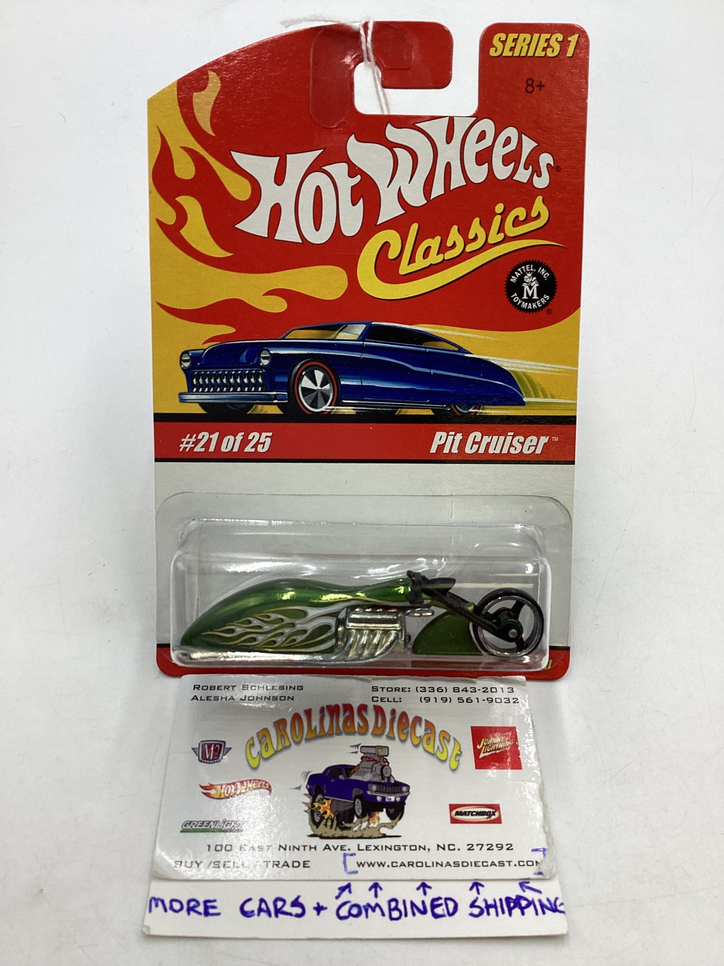 Hot wheels Classics Series 1 #21 Pit Cruiser Lt Green (SR)